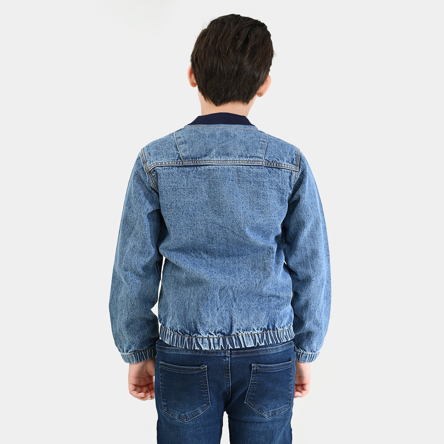 Boys Denim Stretch Woven Jacket Superior-Light Blue - Image 4
