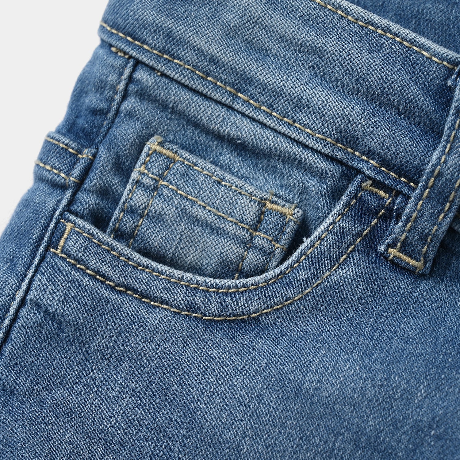 Boys Denim Viscose Pants Basic - Light Blue - Image 2