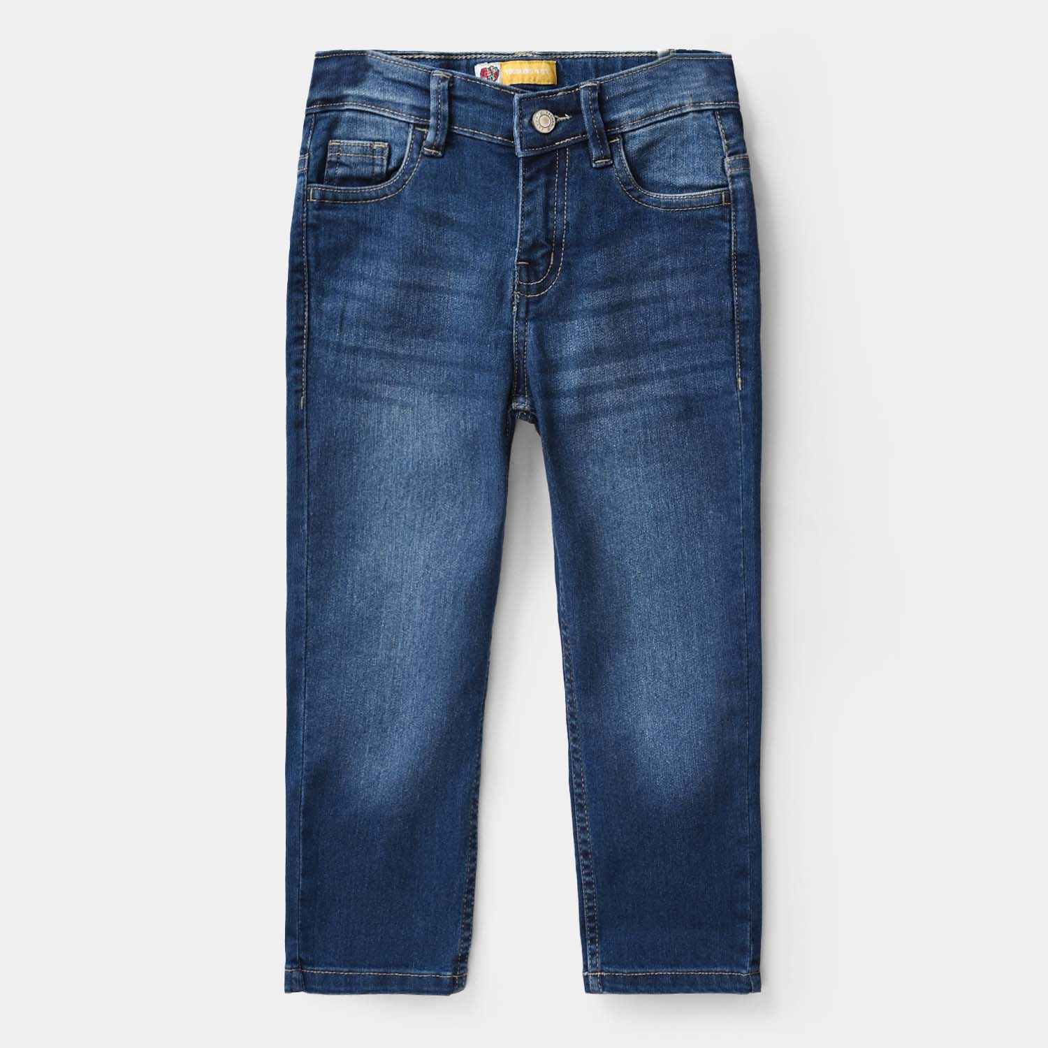 Boys Denim Viscose Pants Basic - Mid Blue