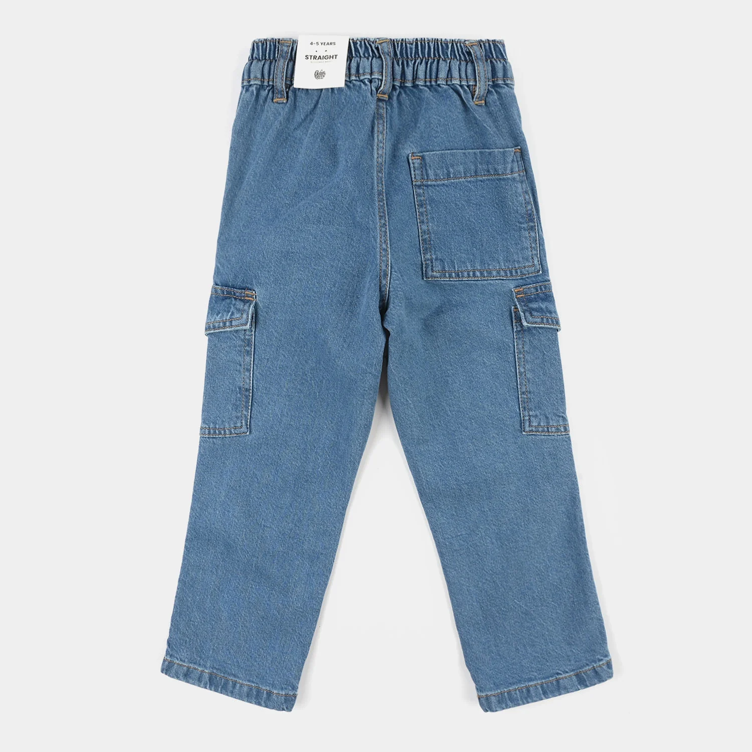 Boys Denim Viscose Pants (New York) - Mid Blue - Image 4