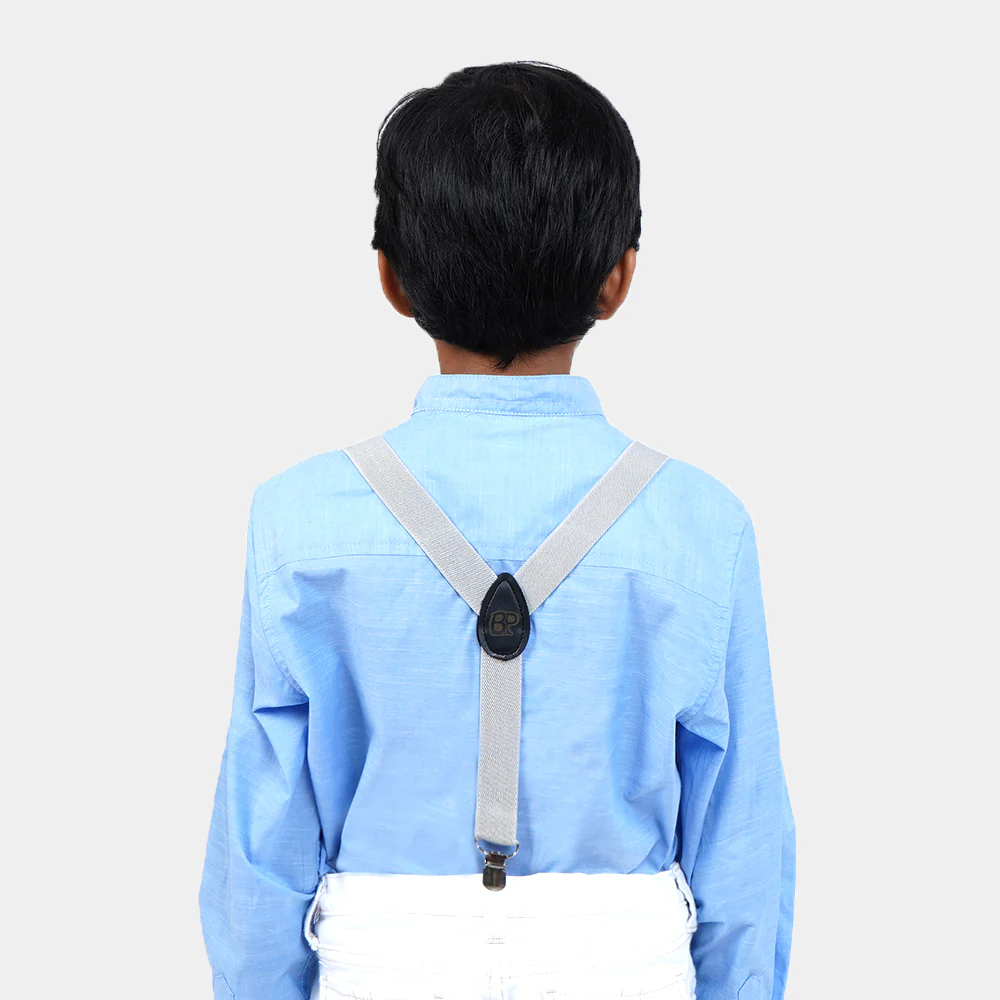 Boys Elastic Gallace - Grey - Image 3