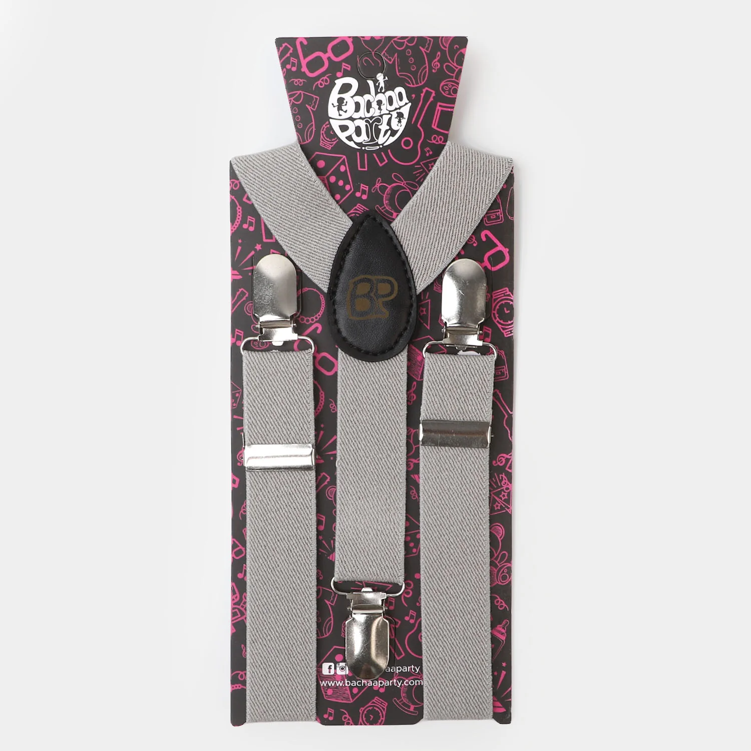 Boys Elastic Gallace - Grey - Image 5