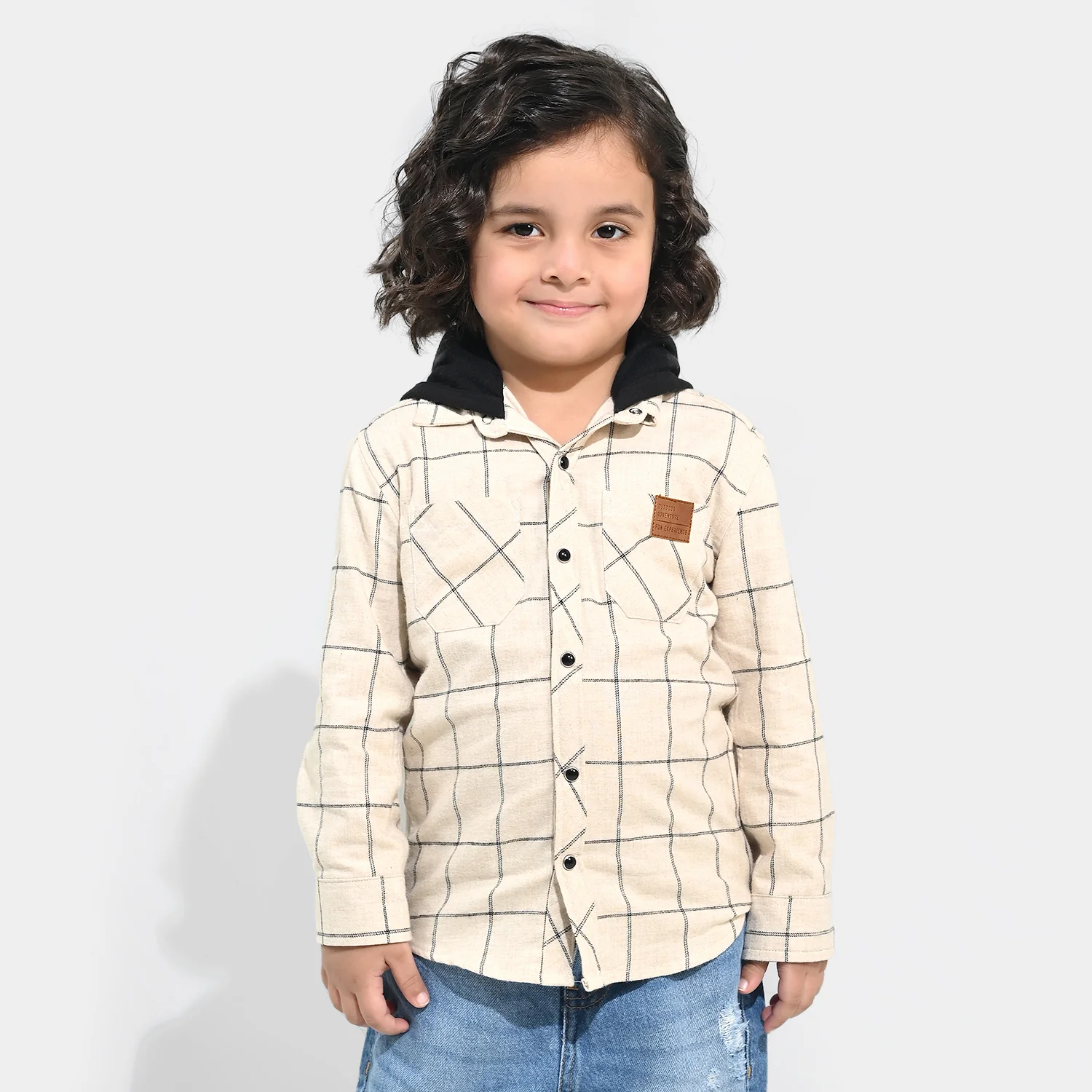 Boys Flannel Shirt (Adventure)-Off.White