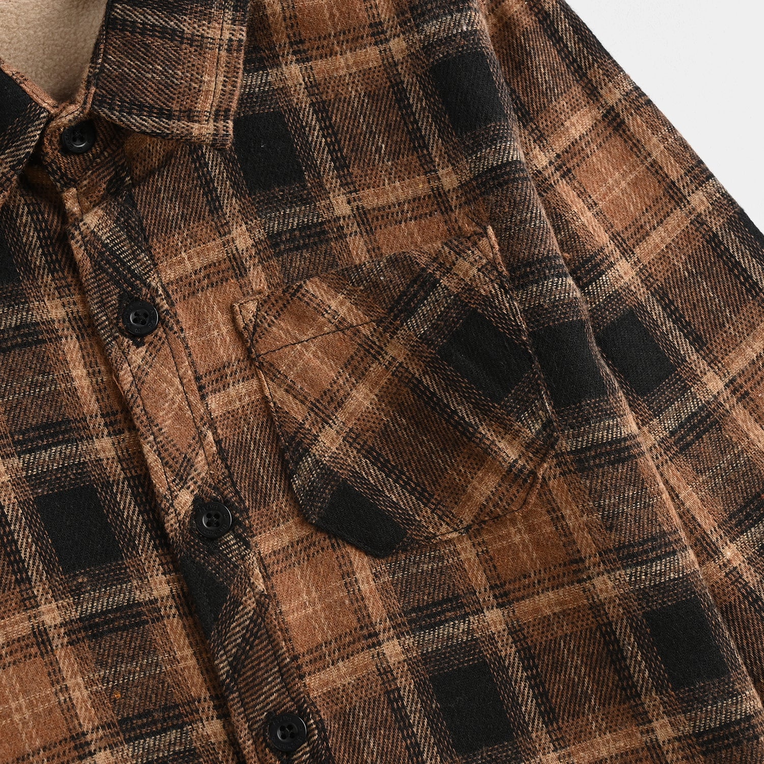 Boys Flannel Shirt (Checkmate)-Brown Check - Image 3