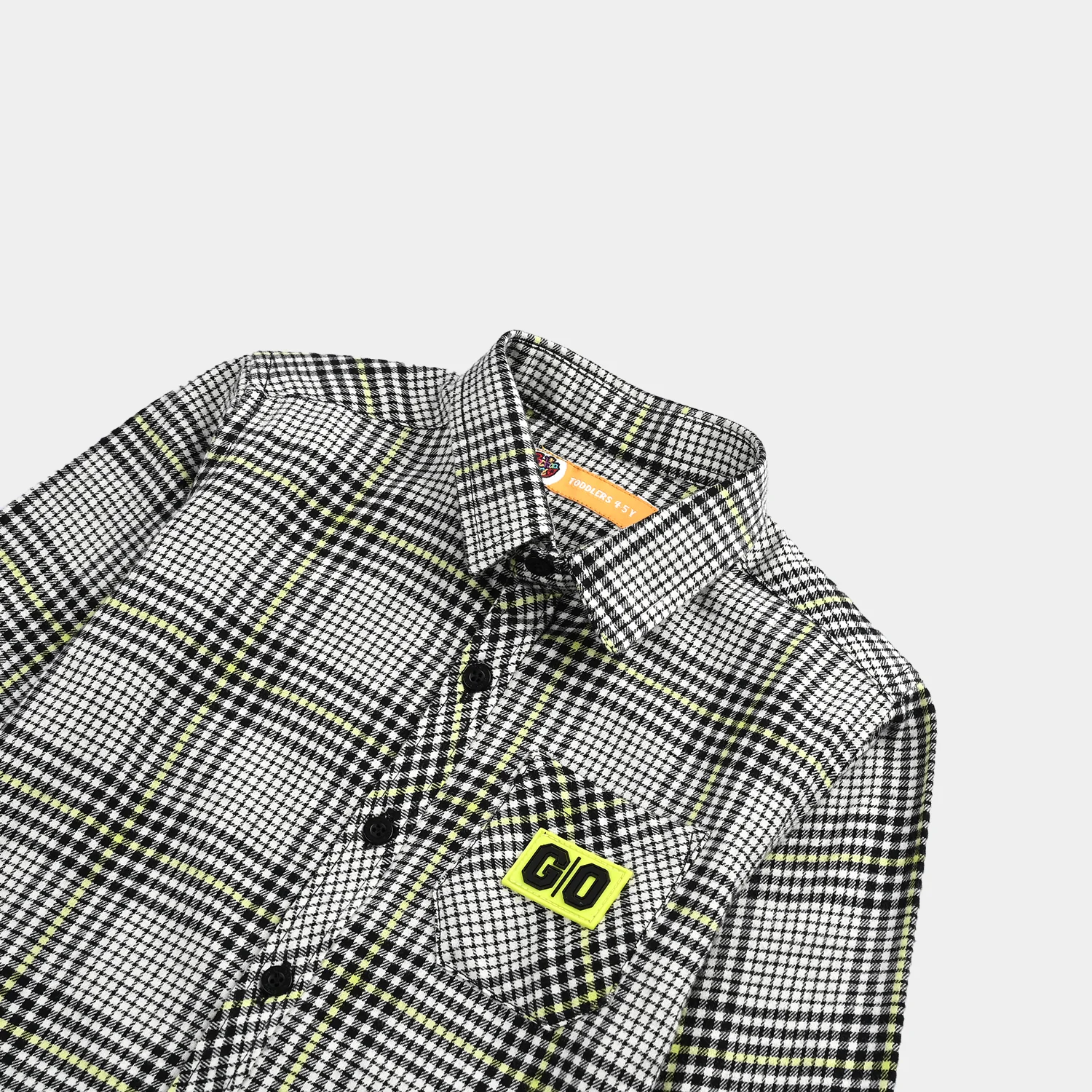 Boys Flannel Shirt Checkered - Black - Image 2