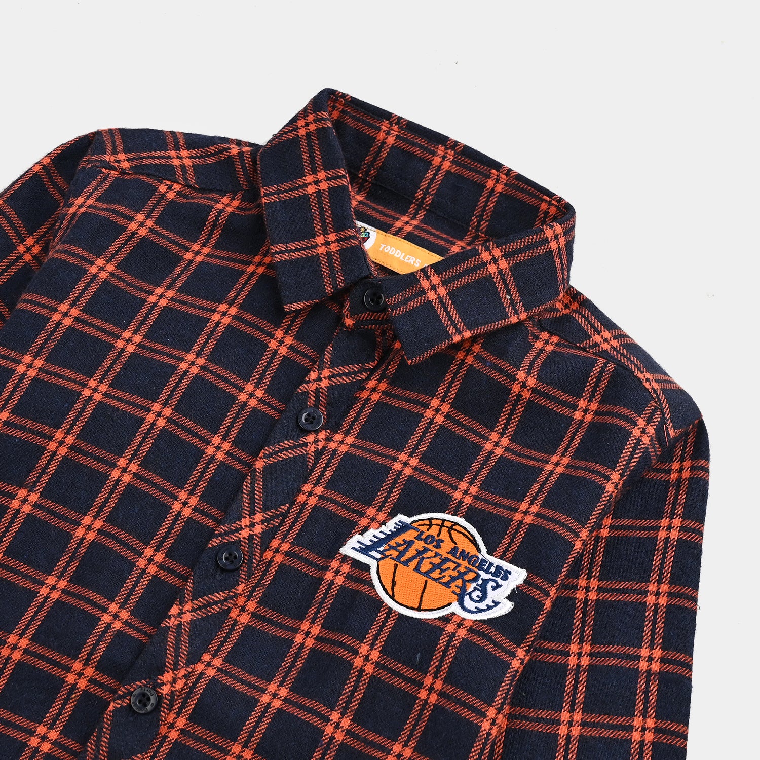 Boys Flannel Shirt (Lets Do IT)-Black Check - Image 2