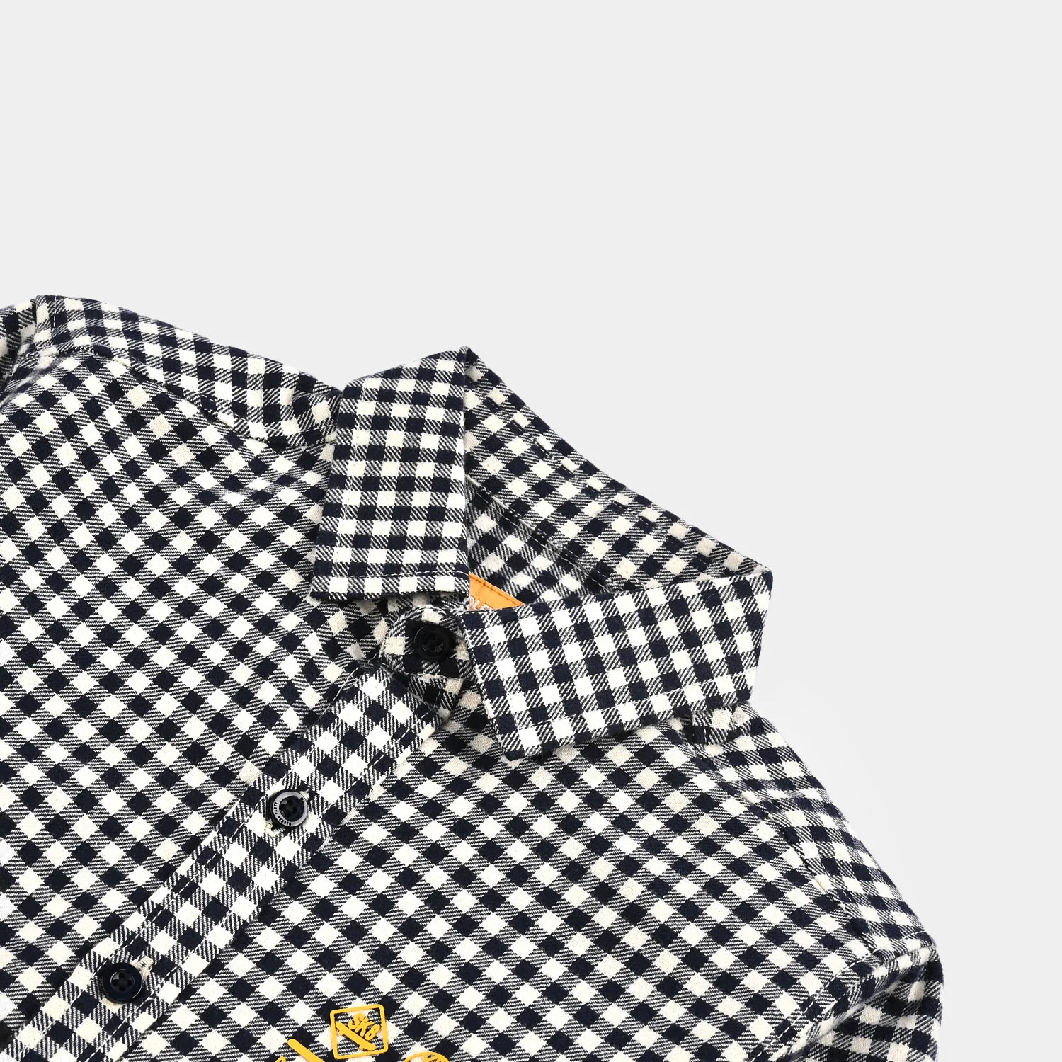 Boys Flannel Shirt (Skater) - White Check - Image 3