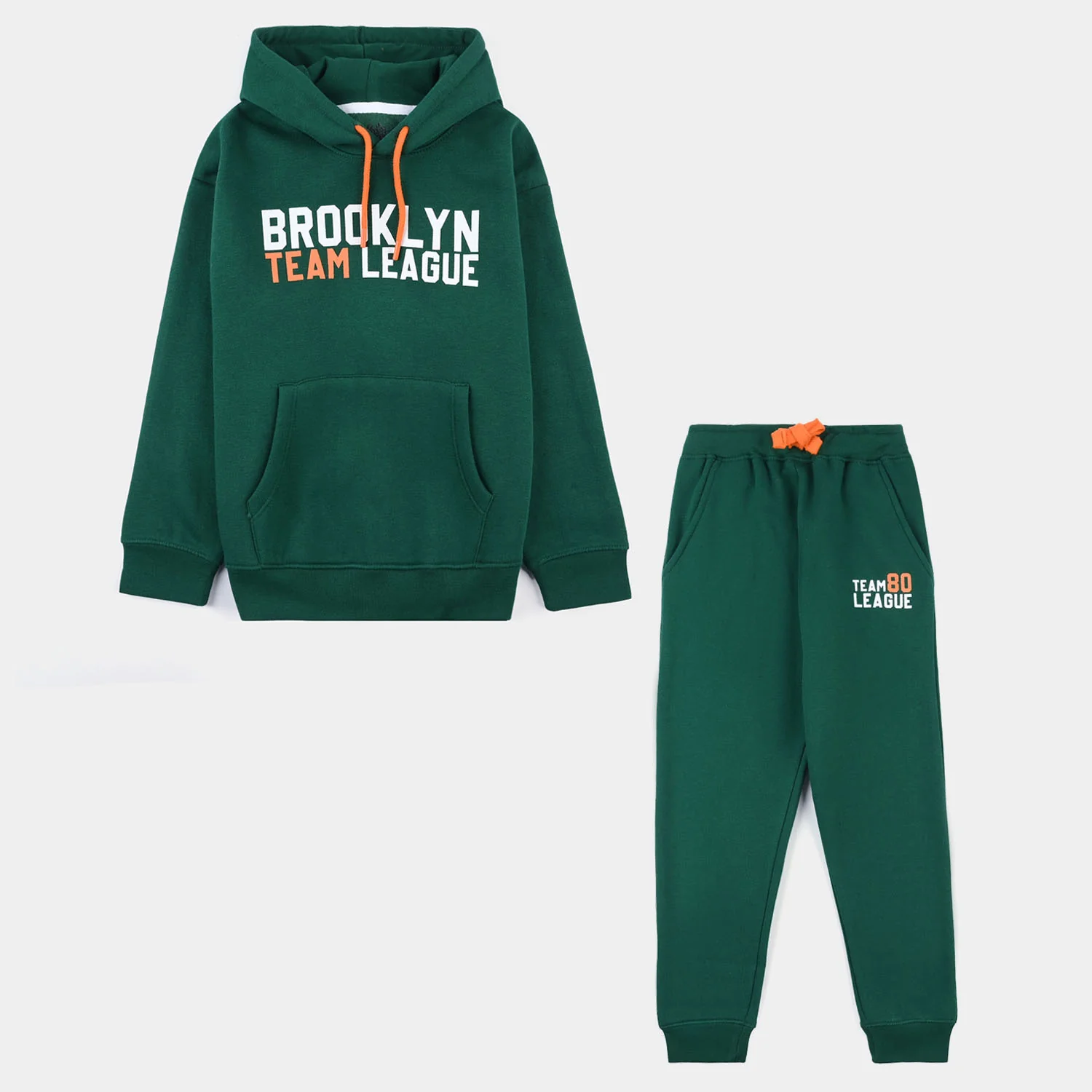 Boys Fleece 2 Piece Suit - Green - Image 3