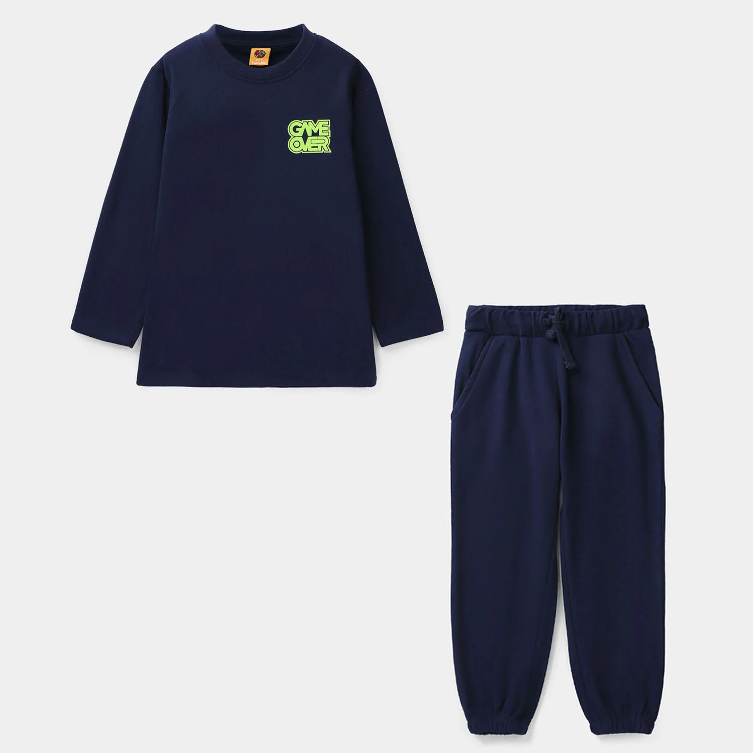 Boys Fleece 2 Piece Suit (Game Over)-NAVY