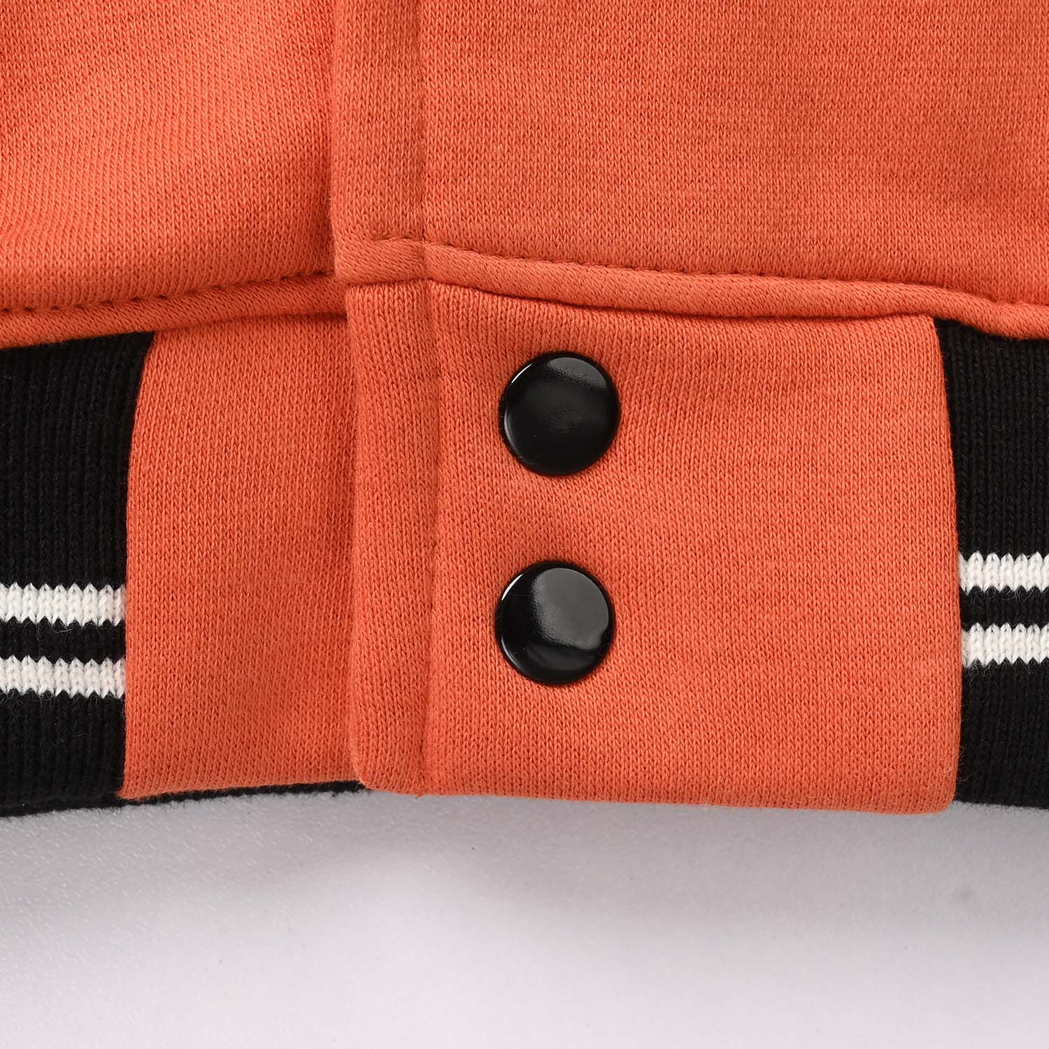 Boys Fleece Bomber Jacket No.25-ORANGE - Image 4