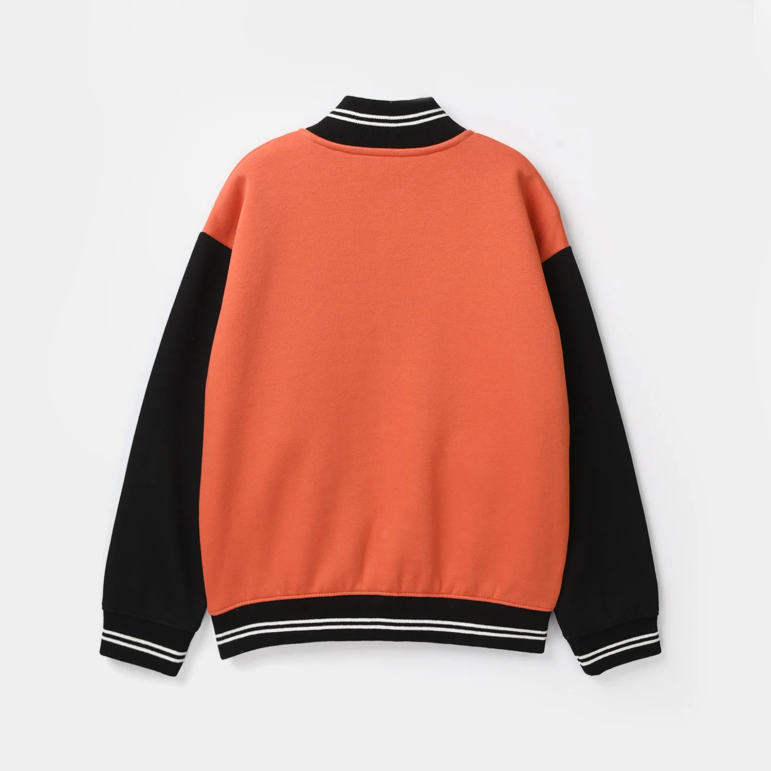 Boys Fleece Bomber Jacket No.25-ORANGE - Image 5