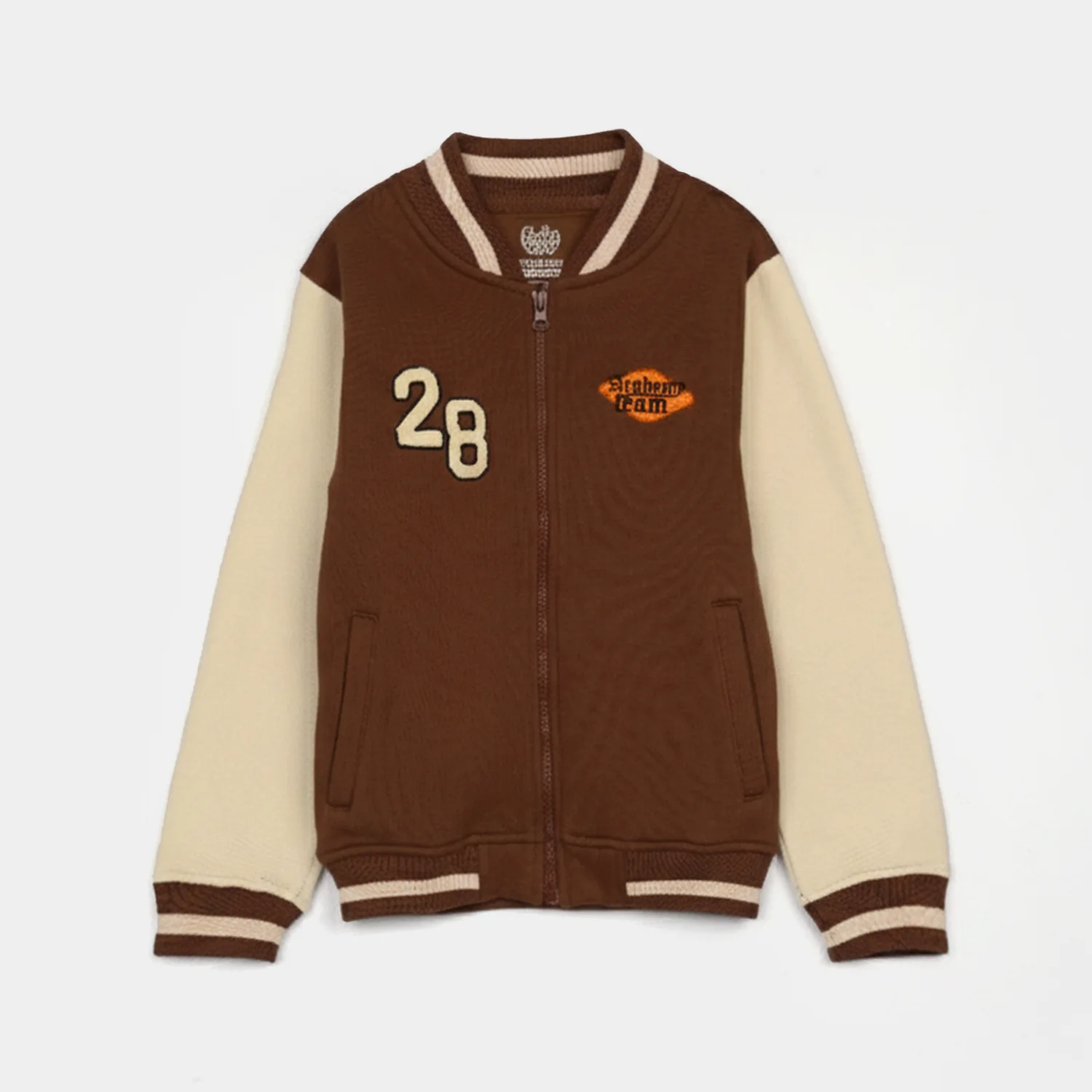 Boys Fleece Knitted Bomber Jacket