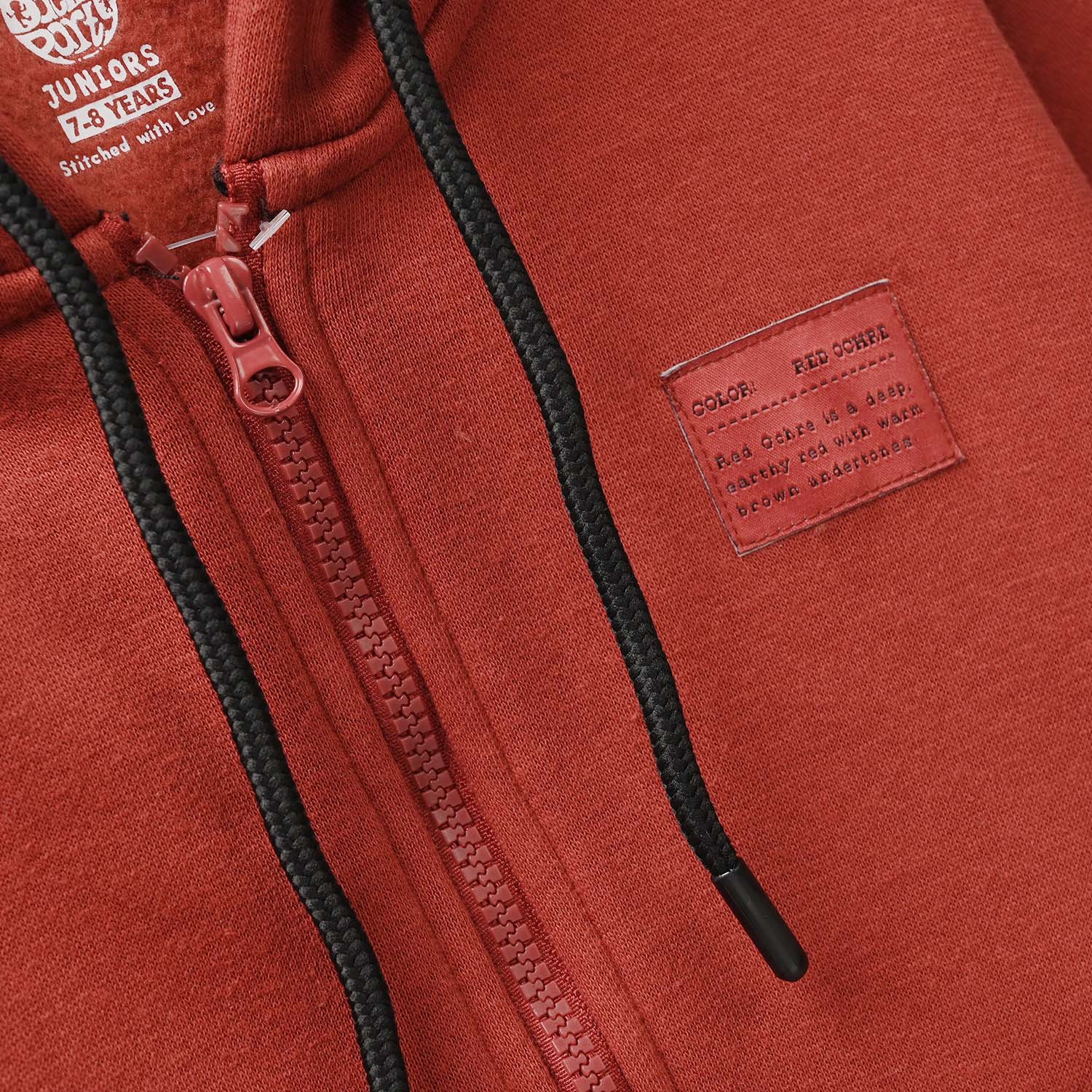Boys Fleece Knitted Jacket Basic - Red - Image 2