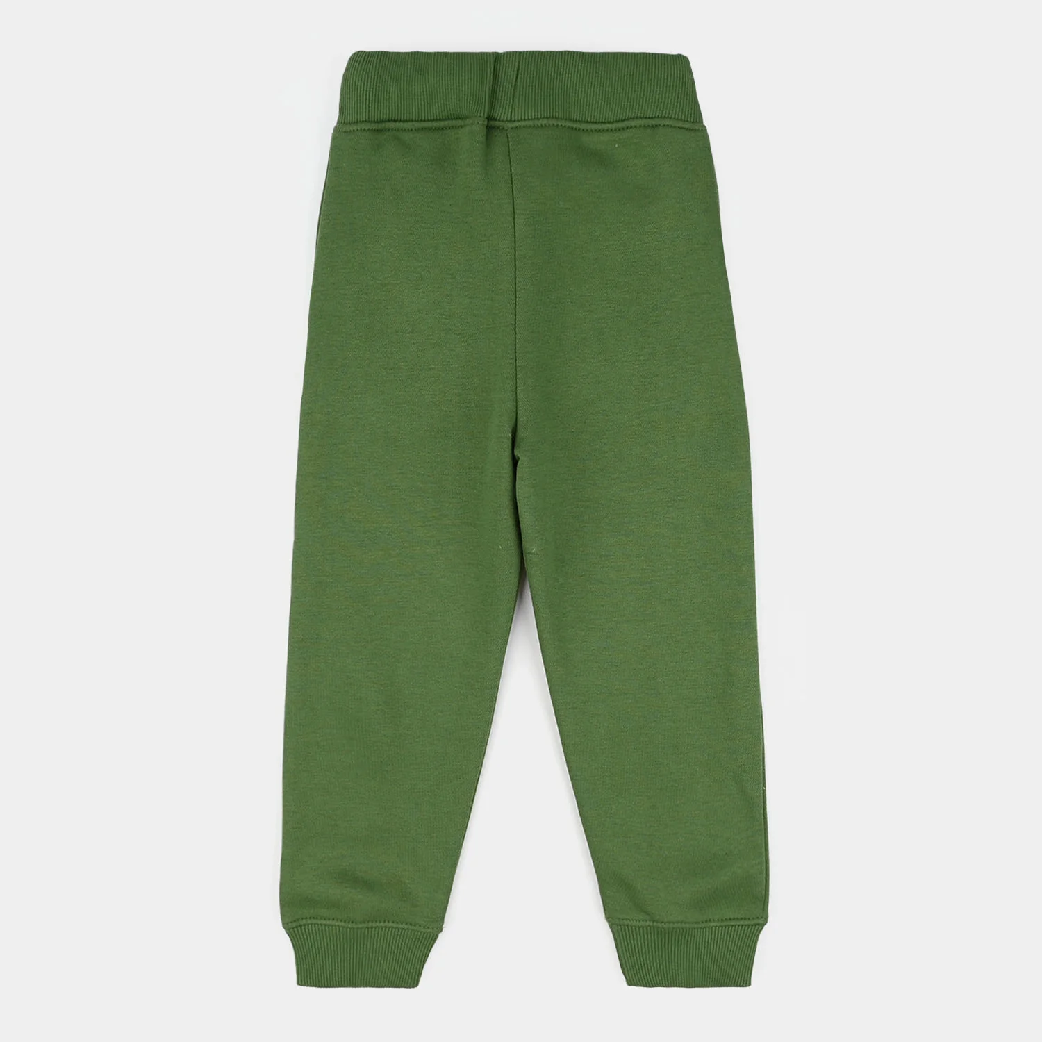 Boys Fleece Pajama Basic-Olive Green - Image 5