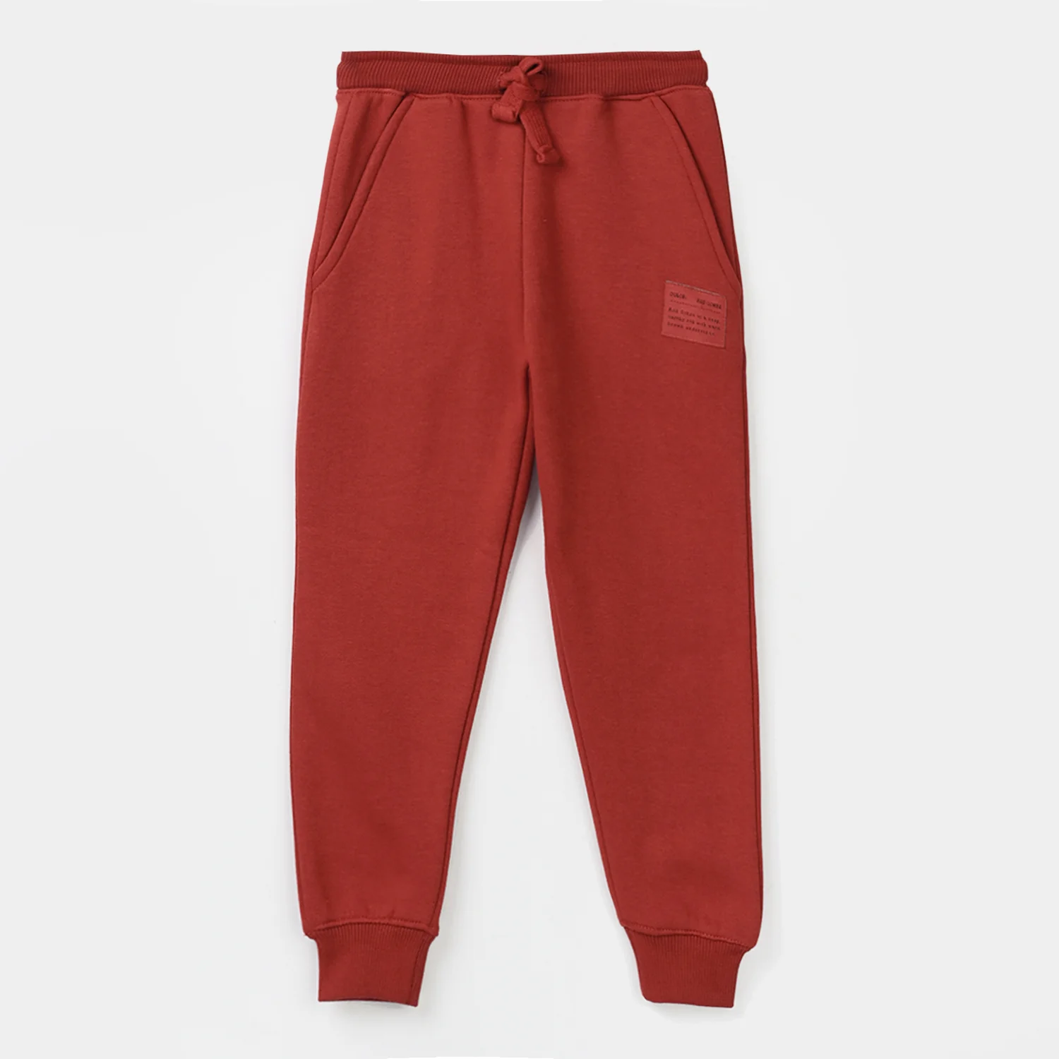 Boys Fleece Pajama Basic-Red