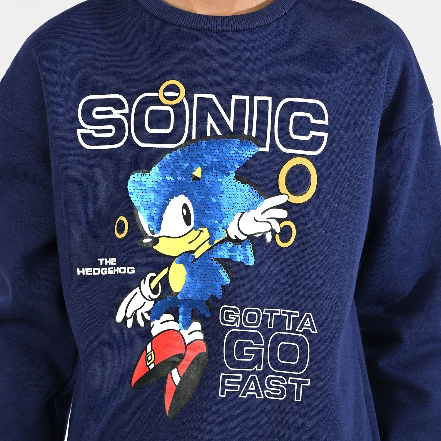 Boys Fleece Sweatshirt Character - Navy Blue - Image 2