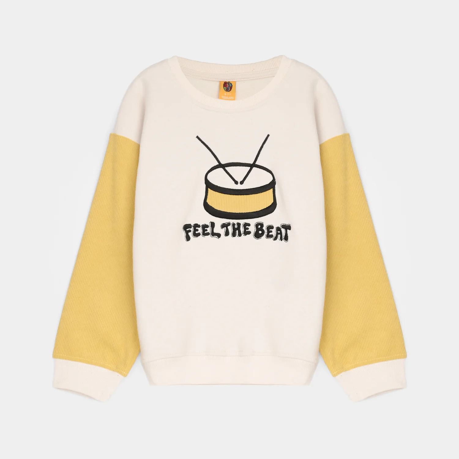 Boys Fleece Sweatshirt (DRUM) - White