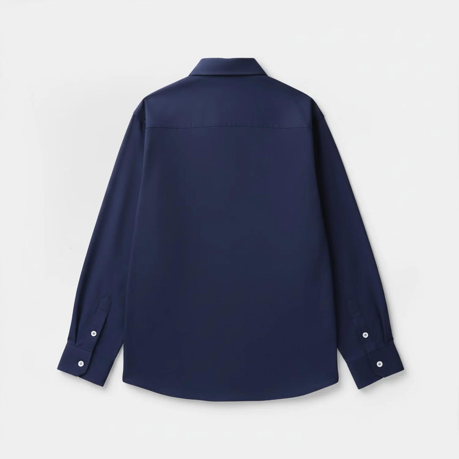 Boys Yarn Dyed Formal Shirt - Navy - Image 7