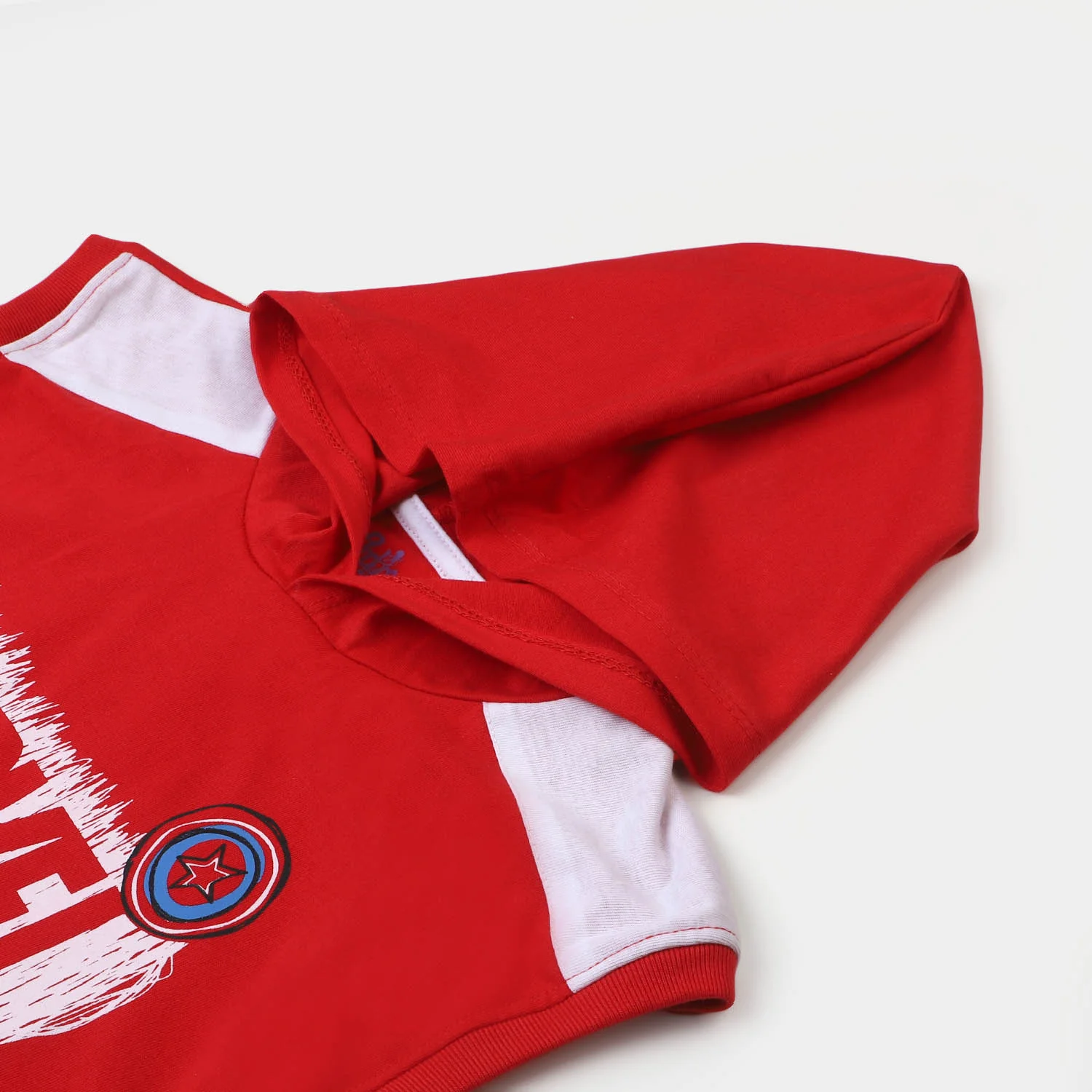 Boys Hooded Sando | Red - Image 2