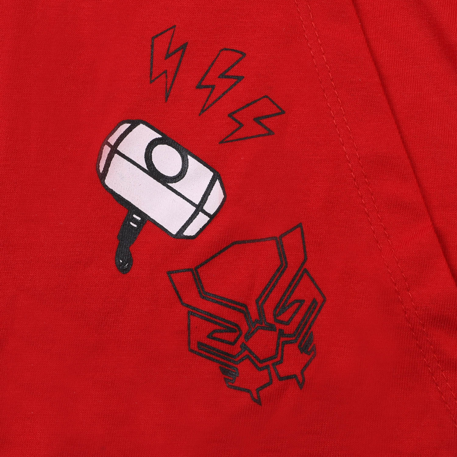 Boys Hooded Sando | Red - Image 4