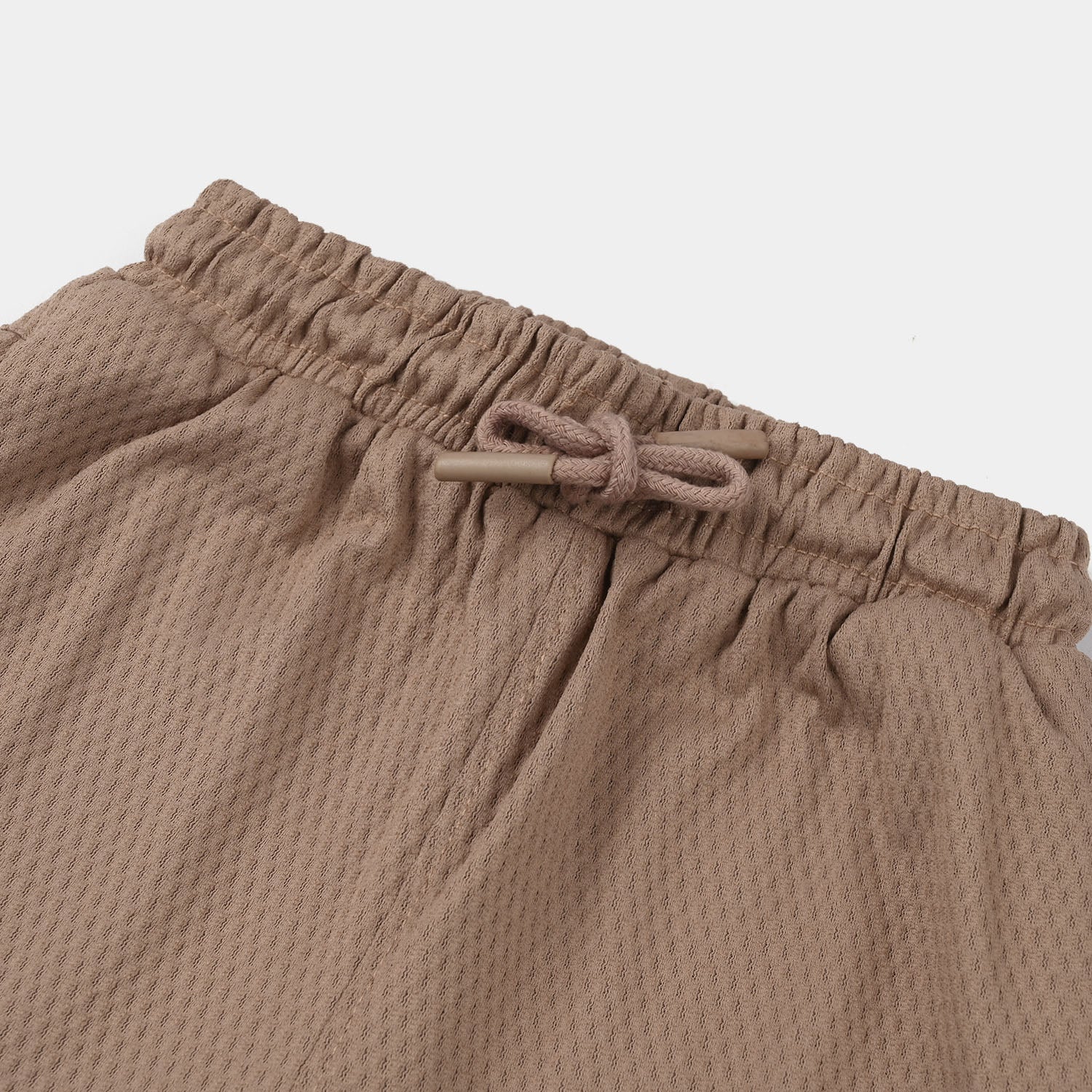 Boys Jacquard Jersey Shorts (Today's A Good Day) - Brown - Image 2