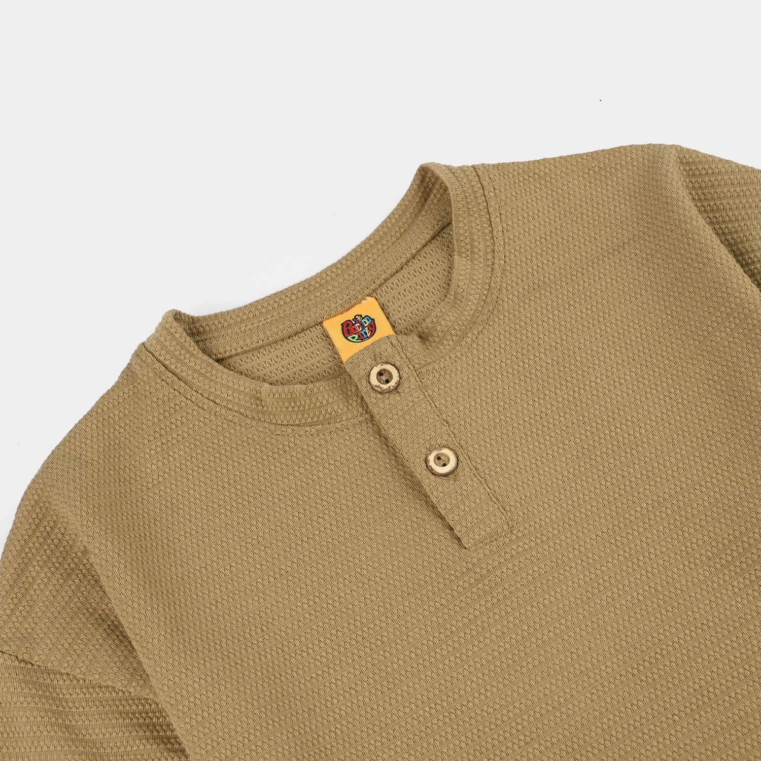 Boys Jacquard T-Shirt (Great Vibes) - Brown - Image 2