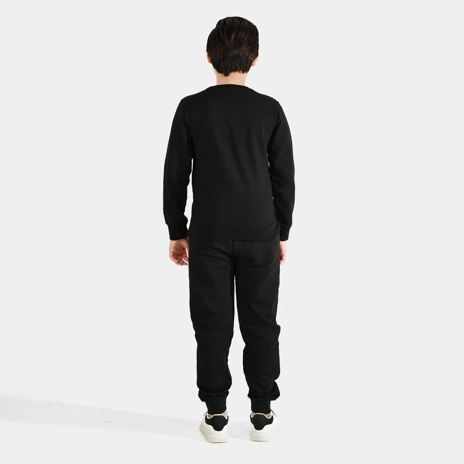 Boys Jersey/Terry 2 Piece Suit-BLACK - Image 5