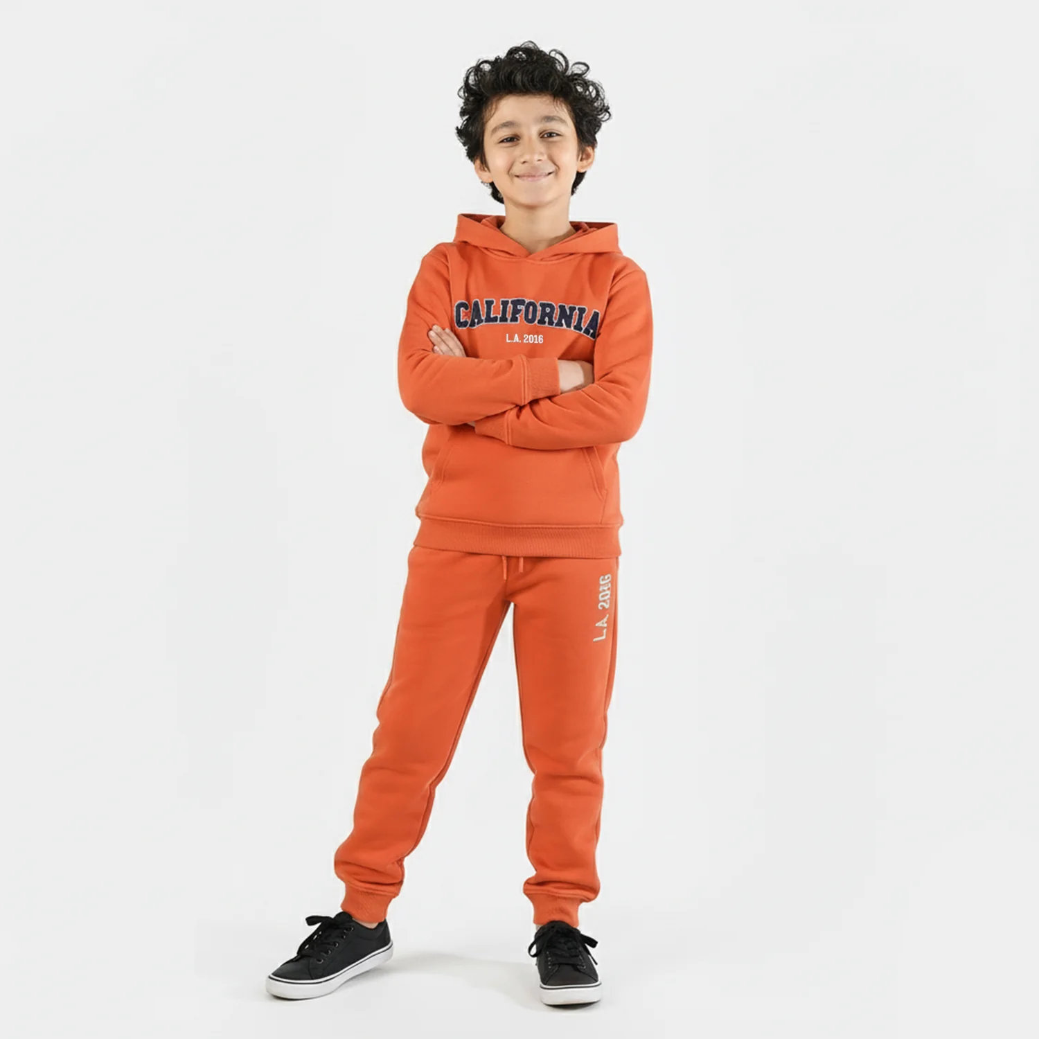 Boys Jersey/Terry 2 Piece Suit California-Orange - Image 3
