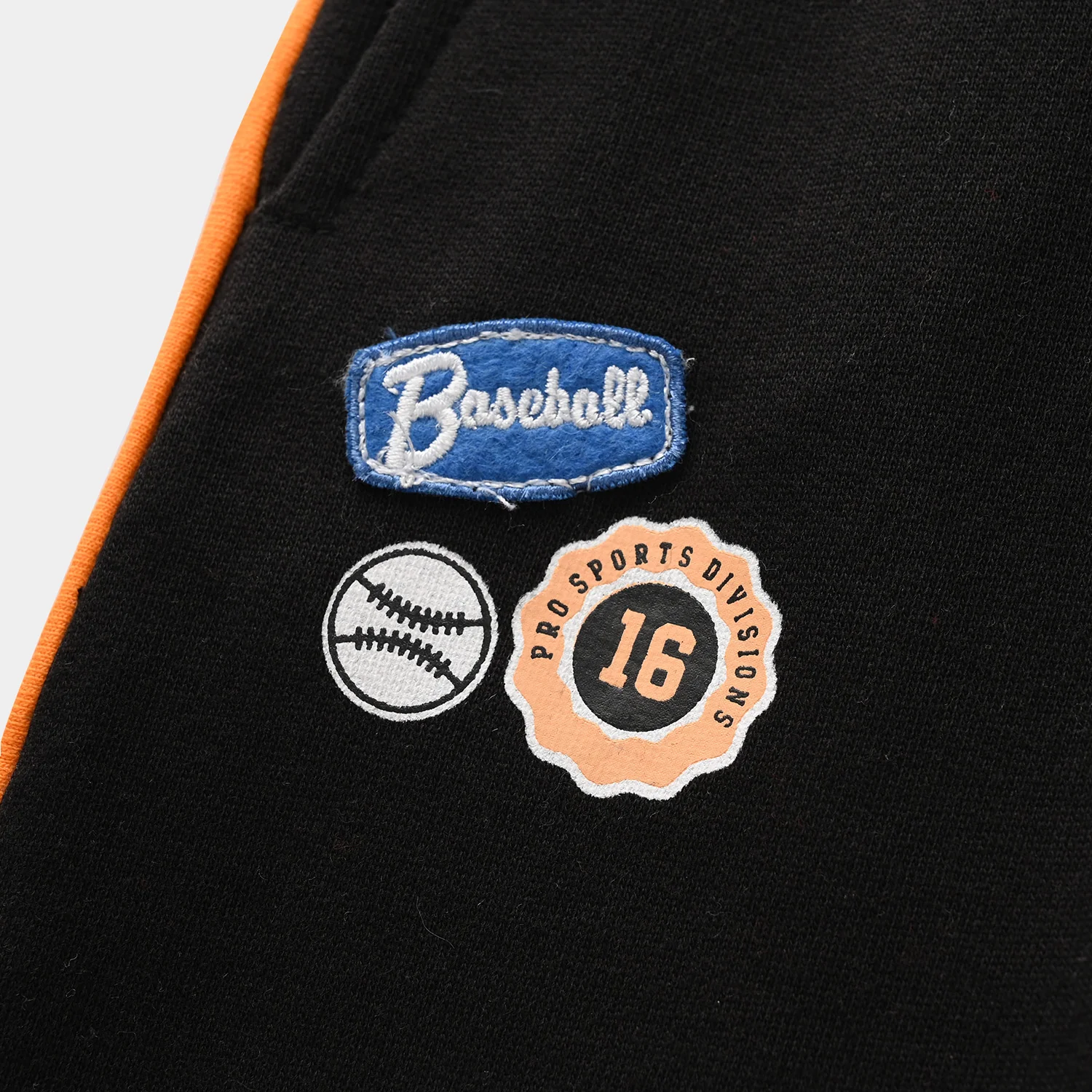 Boys Jersey/Terry Pajama Baseball - Black - Image 2