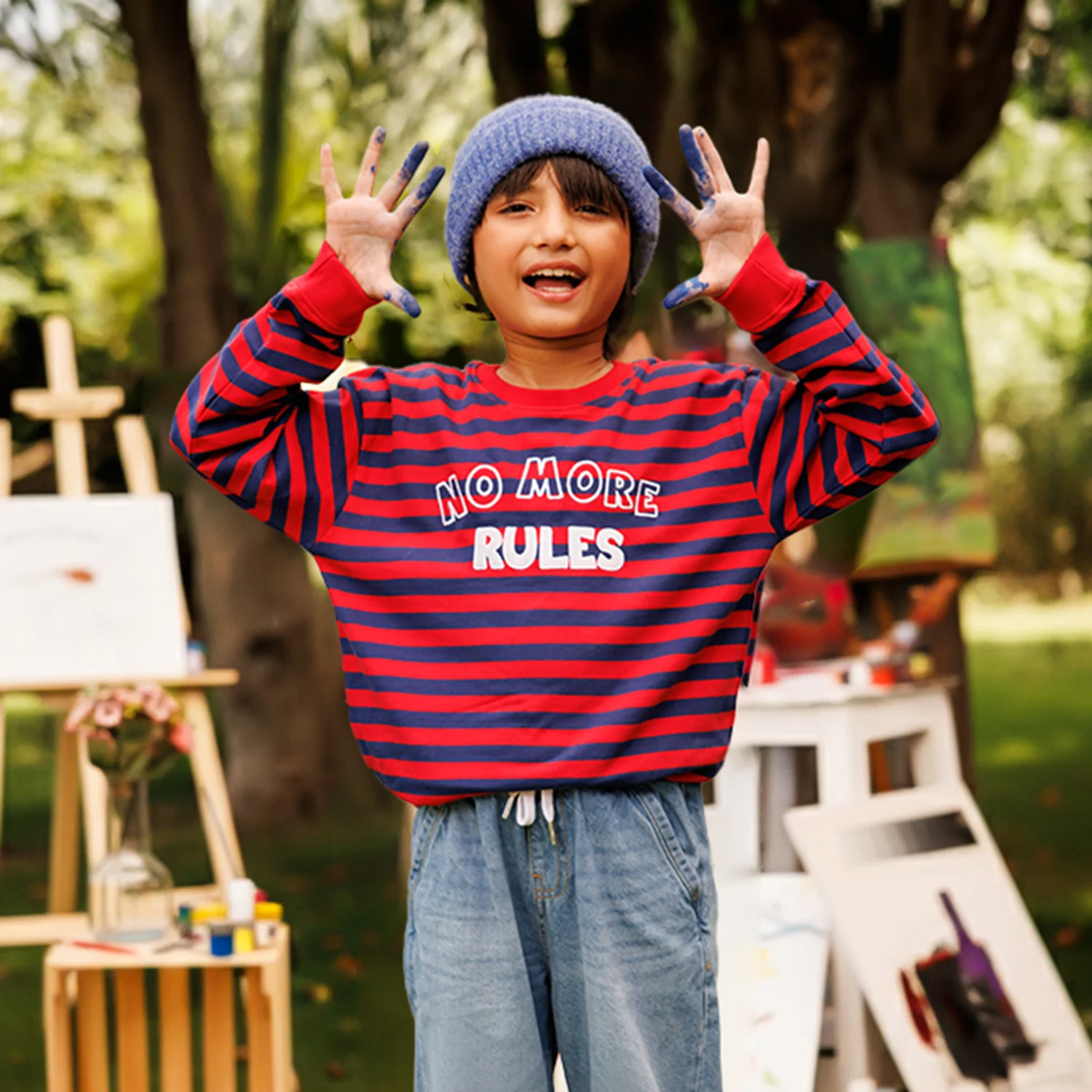 Boys Jersey/Terry Sweatshirt - Red