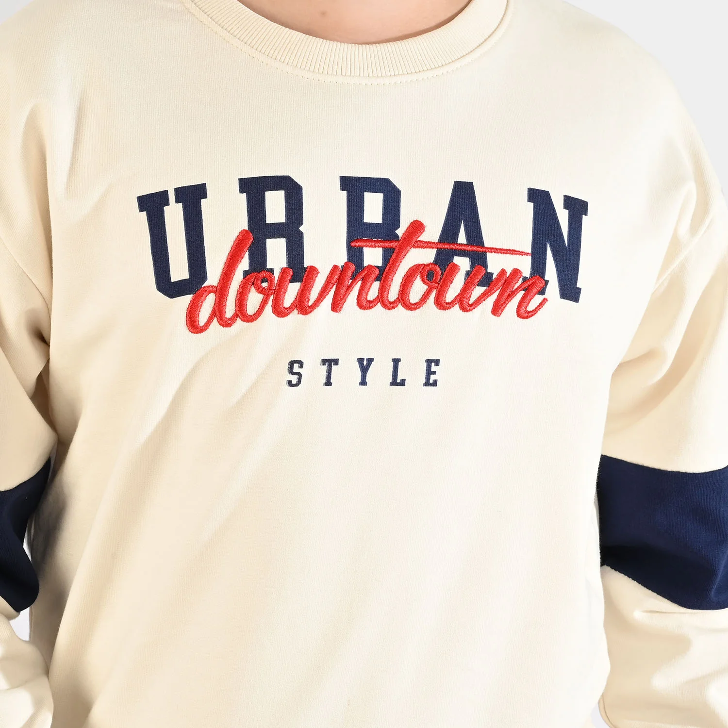 Boys Jersey/Terry Sweatshirt (Urban) - Off-white - Image 2