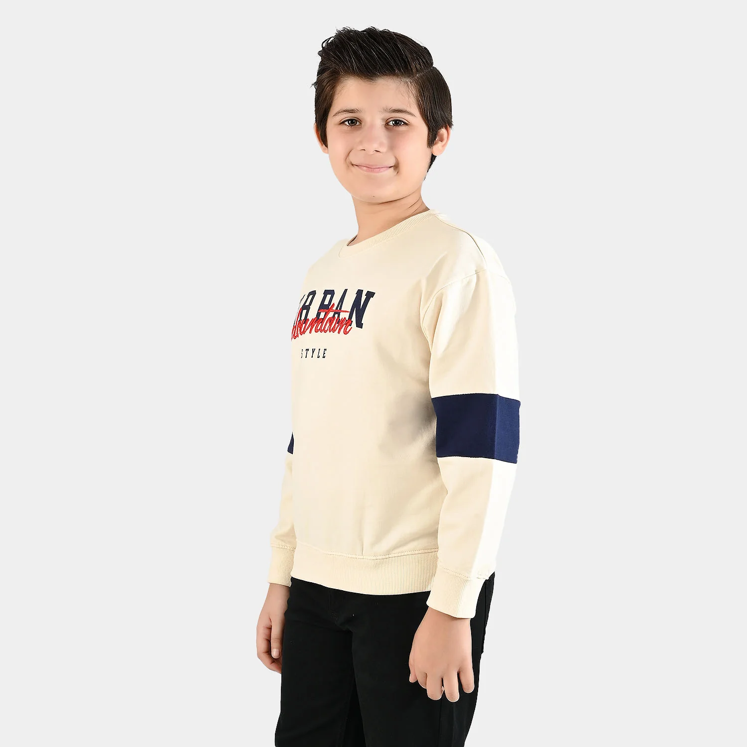 Boys Jersey/Terry Sweatshirt (Urban) - Off-white - Image 4