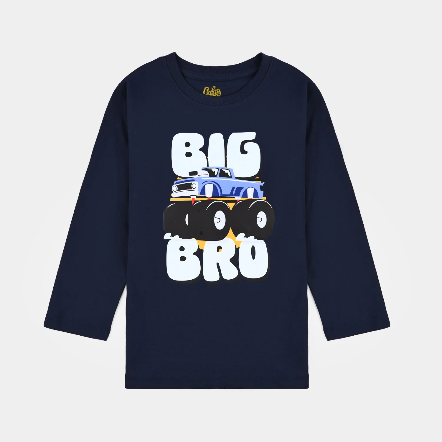 Boys Jersey/Terry T-Shirt F/S Big Bro-NAVY