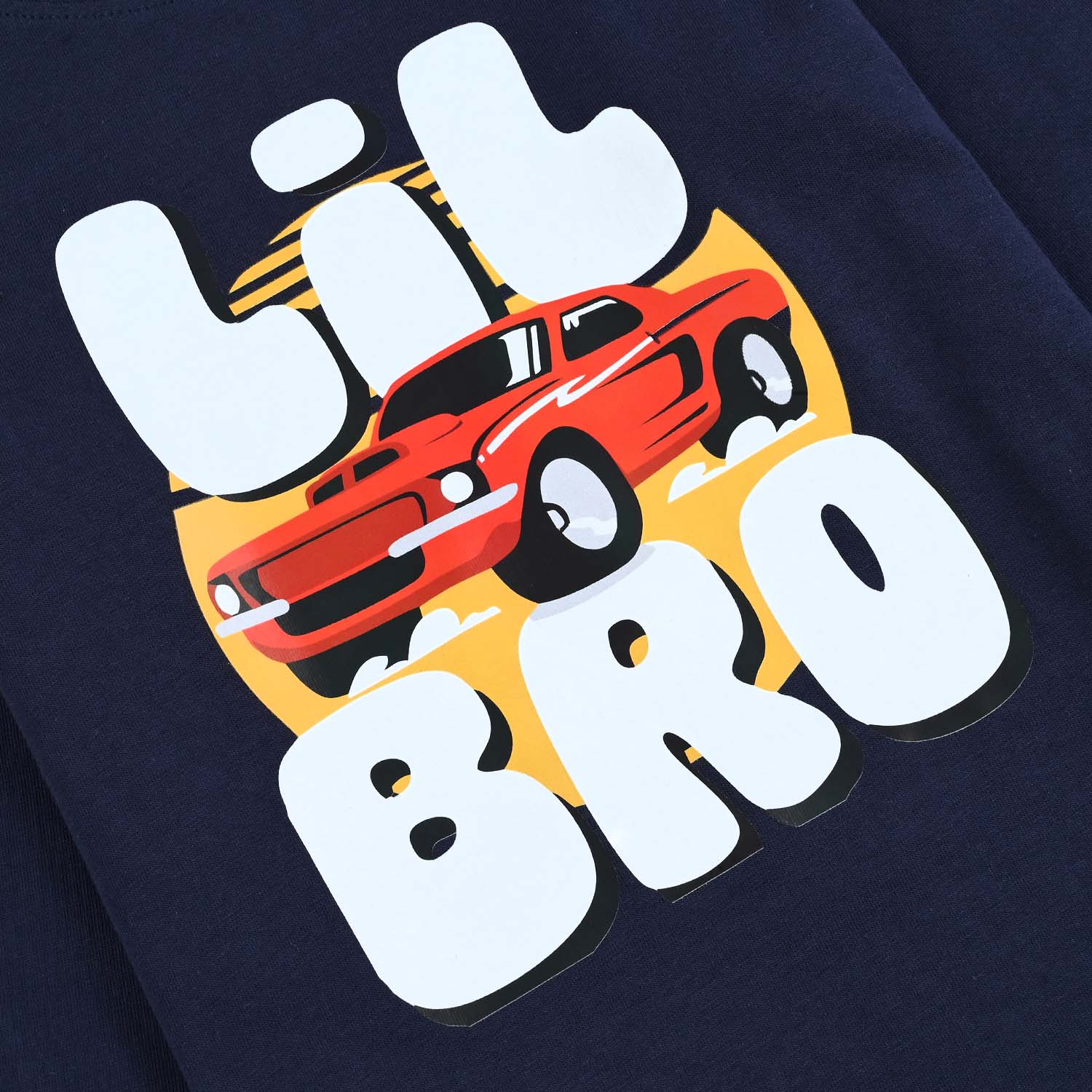 Boys Jersey/Terry T-Shirt F/S Lil Bro-NAVY - Image 3