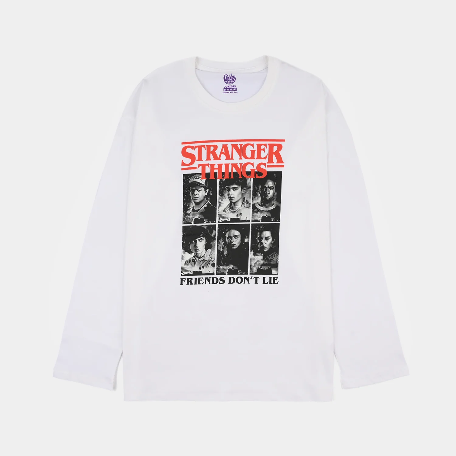Boys Jersey/Terry T-Shirt (Friends Don’t Lie) - White