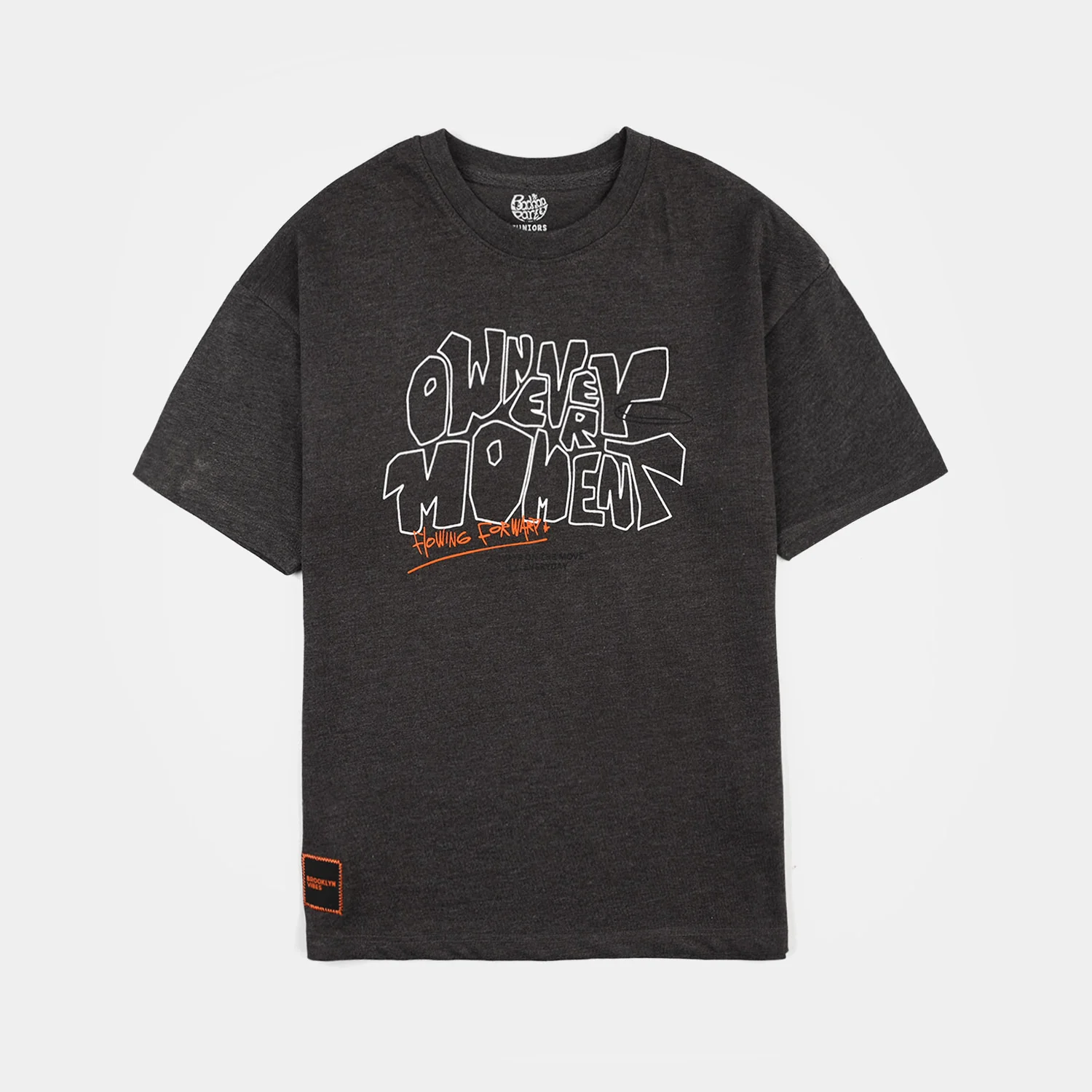 Boys Jersey/Terry T-Shirt (Own Every Moment) - Grey