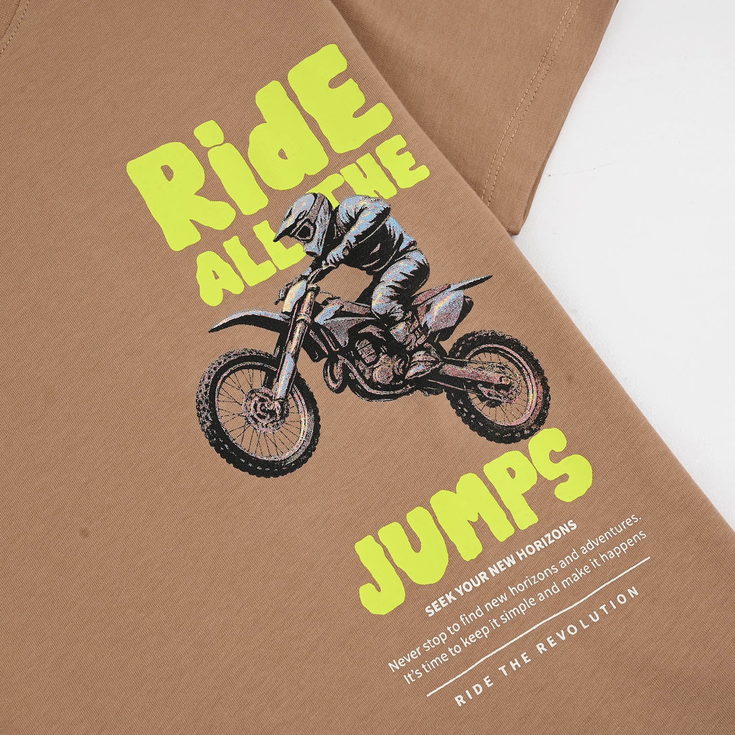 Boys Jersey/Terry T-Shirt Ride All the Jump - Image 2