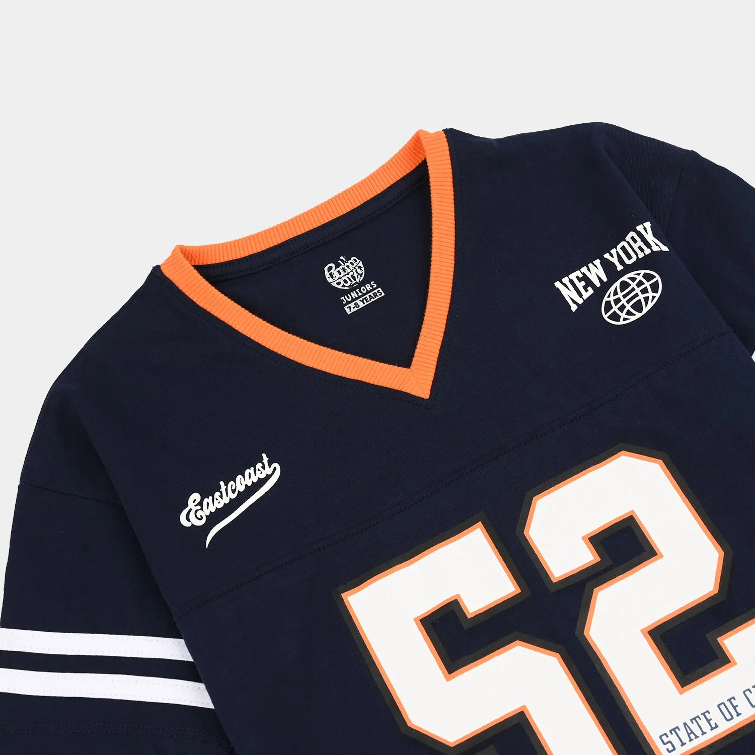 Boys Jersey/Terry T-Shirt State of Chill-Navy Blue - Image 3