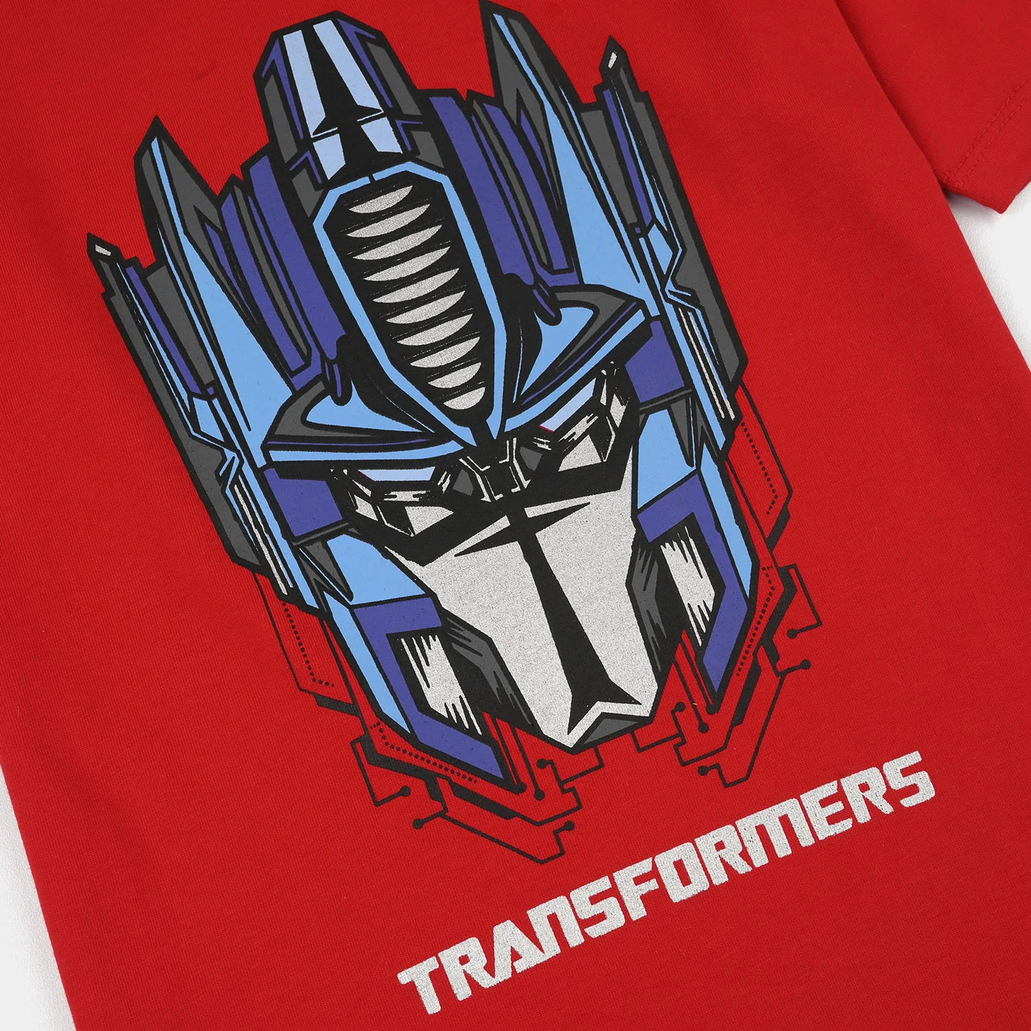 Boys Jersey/Terry T-Shirt - Red - Image 2