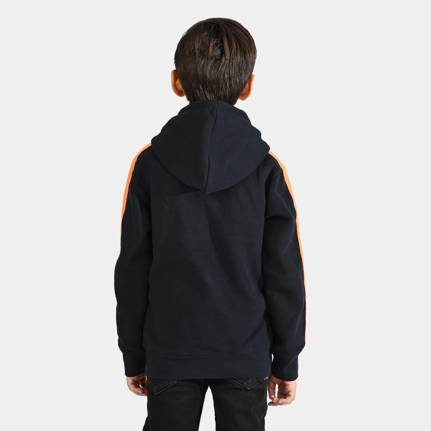 Boys Jumbo Pique Knitted Jacket Skate Rider-NAVY - Image 5
