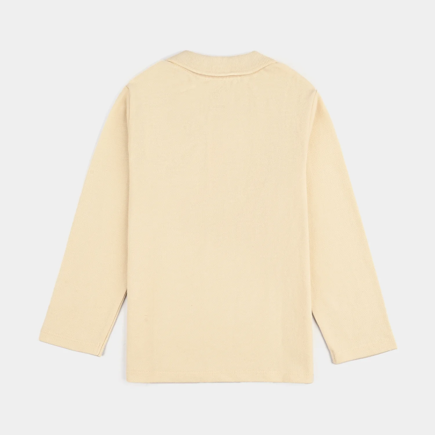 Boys Jumbo Pique Polo F/S Good Vibes - Wood Ash - Image 3