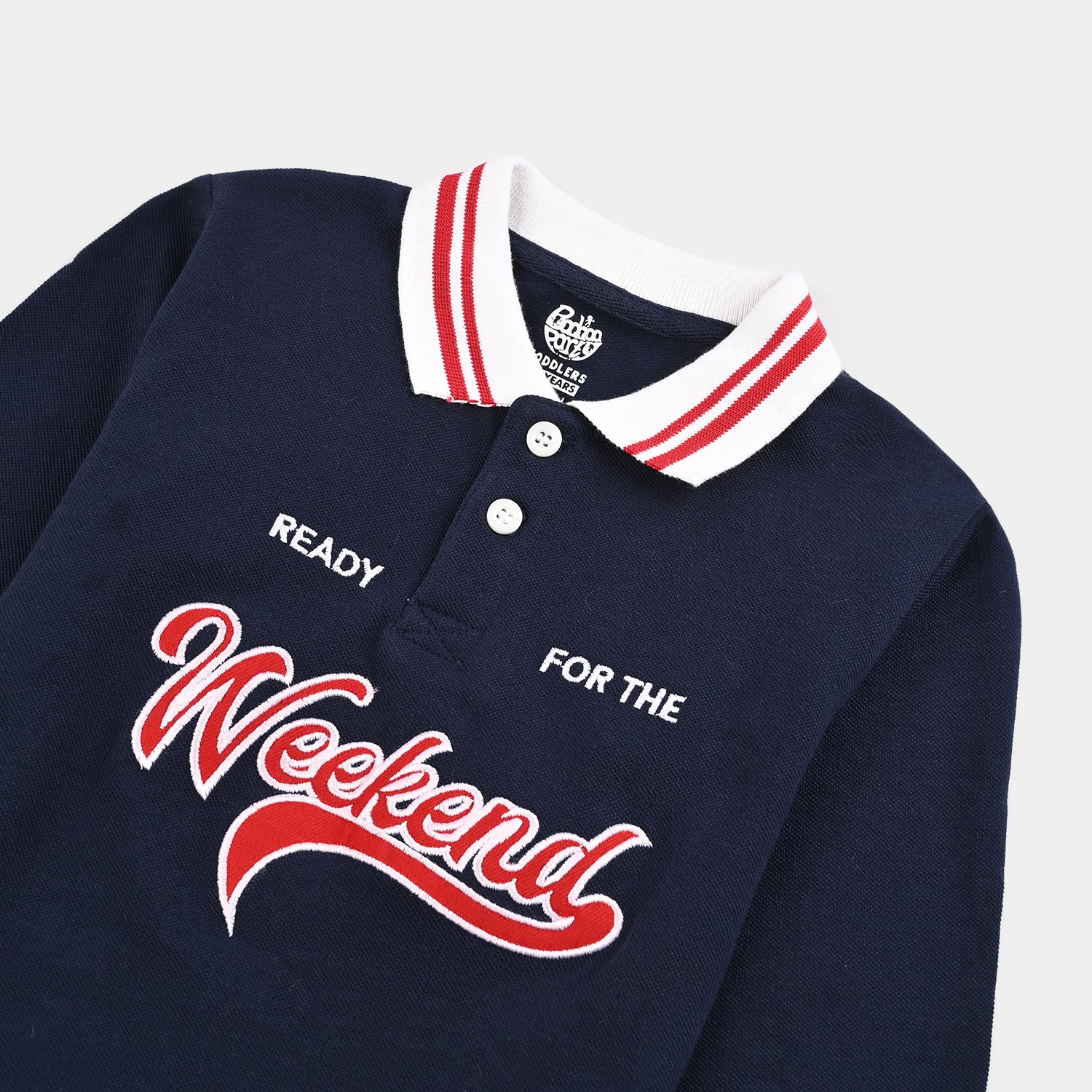 Boys Jumbo Pique Polo - Navy - Image 2