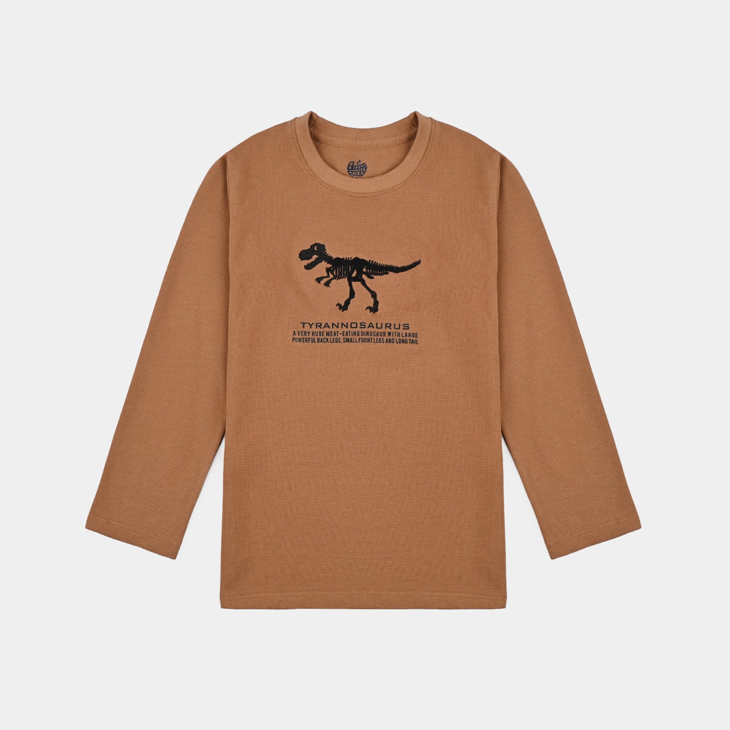Boys Jumbo Pique T-Shirt F/S Tyrannosaurus - Cashew