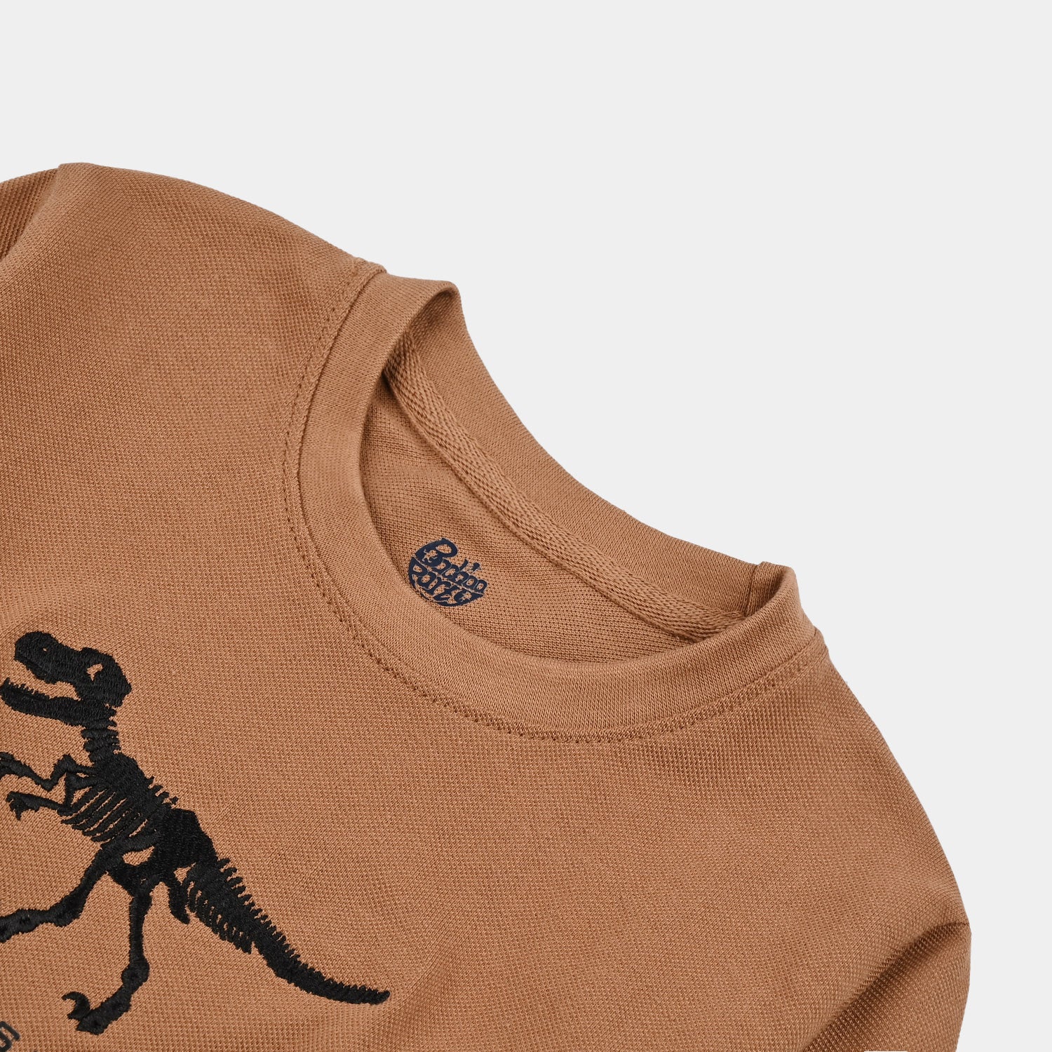 Boys Jumbo Pique T-Shirt F/S Tyrannosaurus - Cashew - Image 2