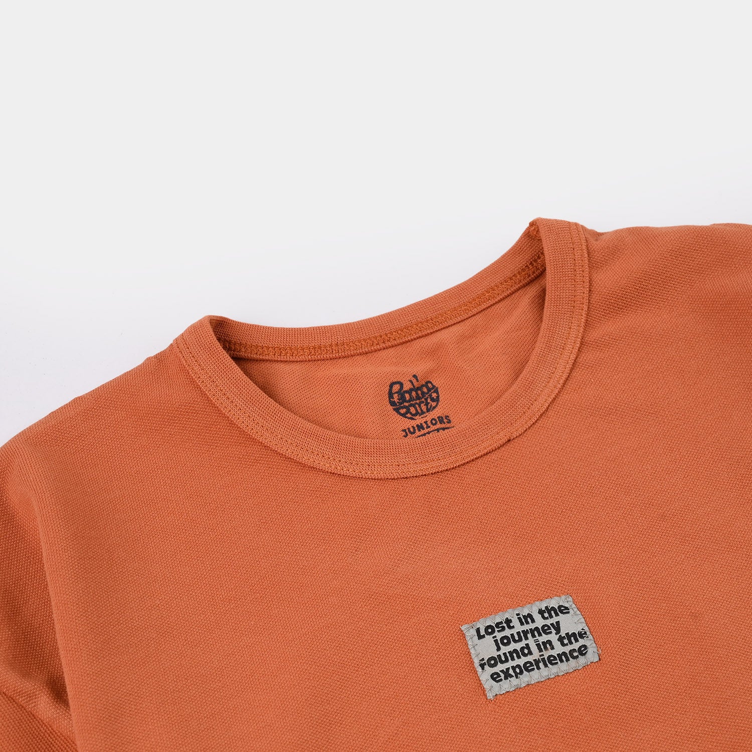 Boys Jumbo Pique T-Shirt (Lost in The Journey) – Rust - Image 3