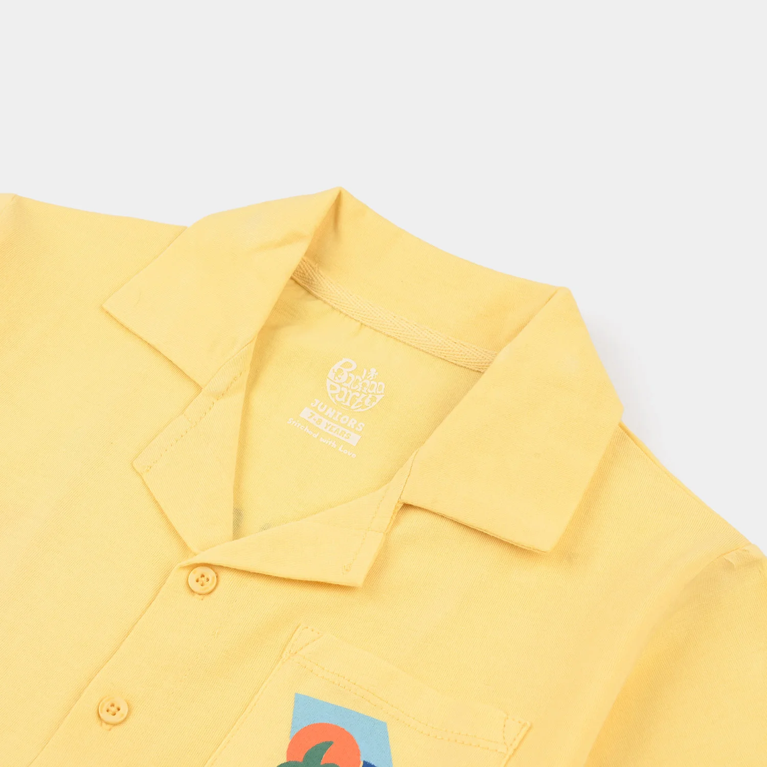 Boys Knitted Shirt Sun Francisco – Yellow - Image 4