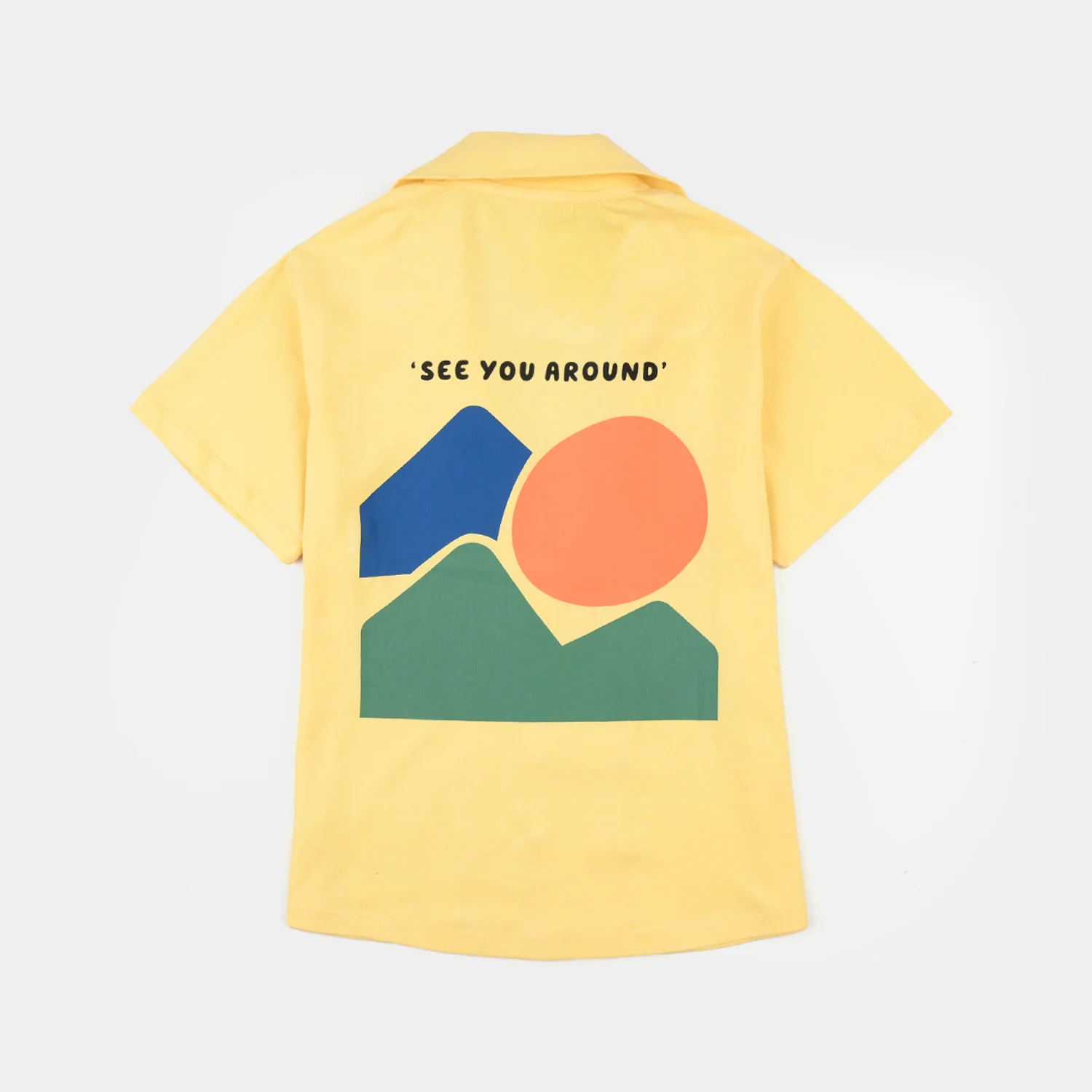 Boys Knitted Shirt Sun Francisco – Yellow - Image 6