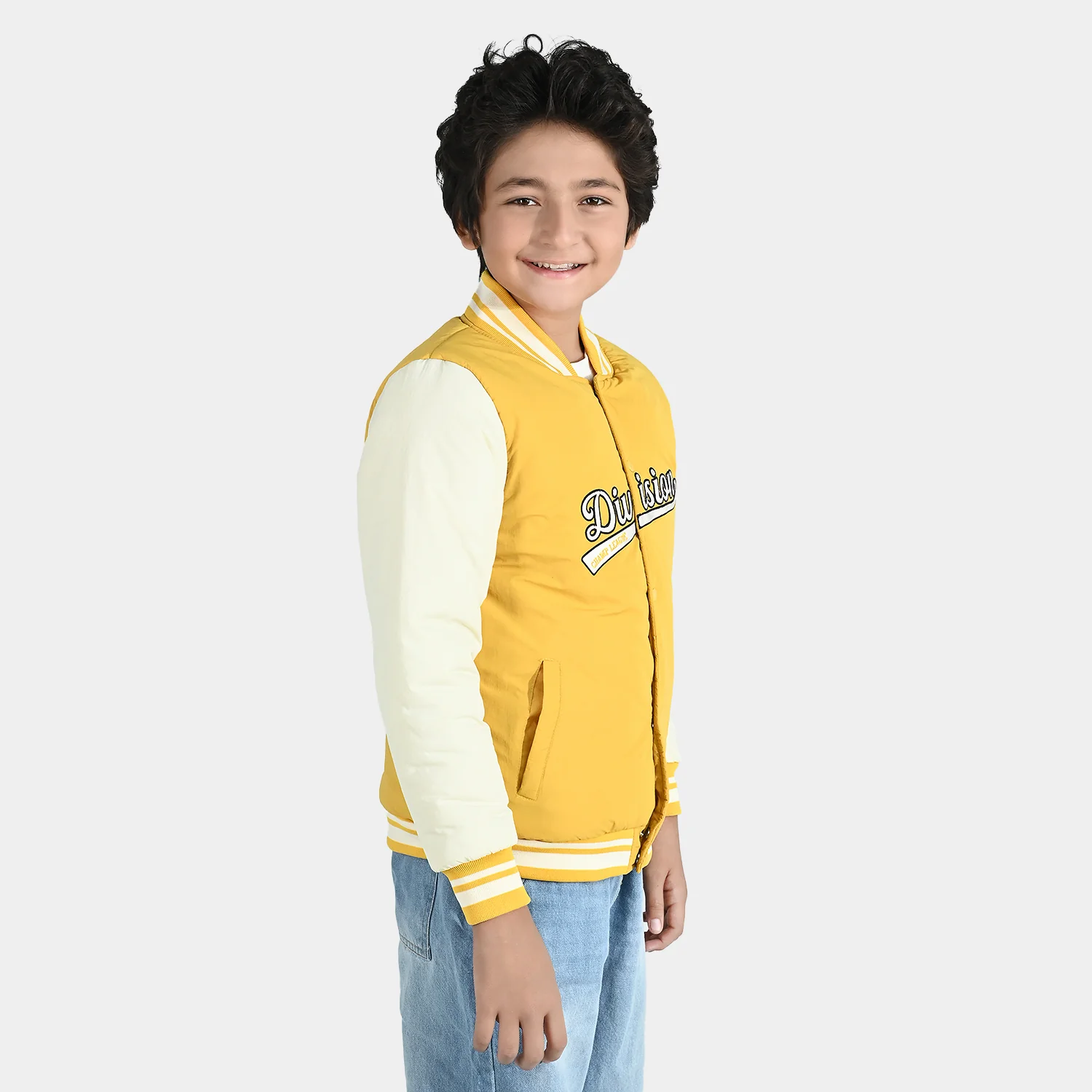 Boys Quilted Jacket - Yellow - Image 5