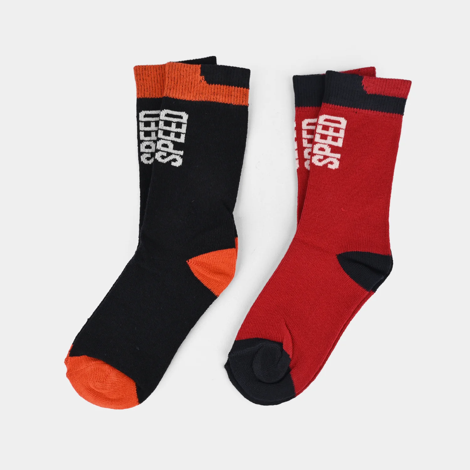 Boys Pack of 2 Socks Speed-Navy Red