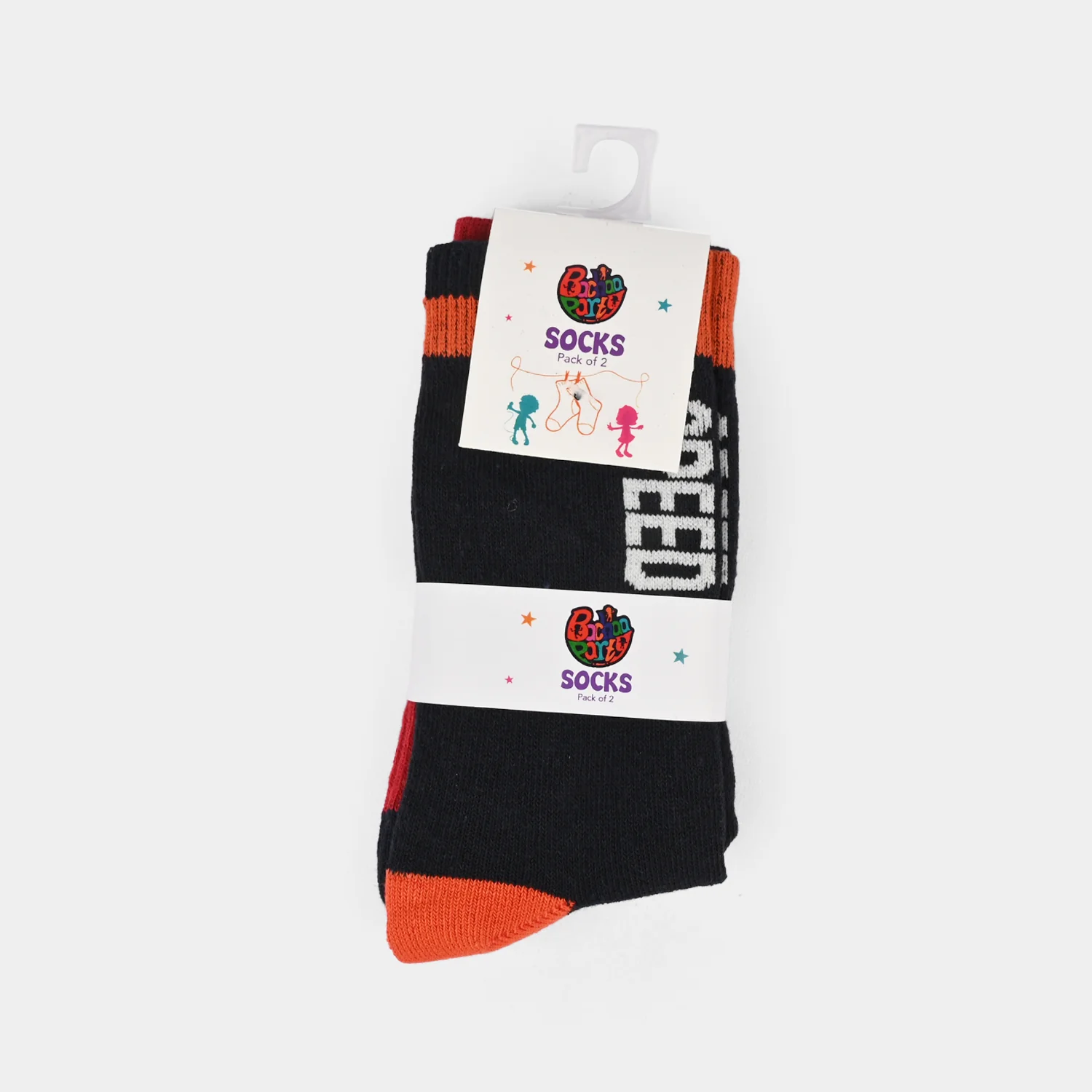 Boys Pack of 2 Socks Speed-Navy Red - Image 2